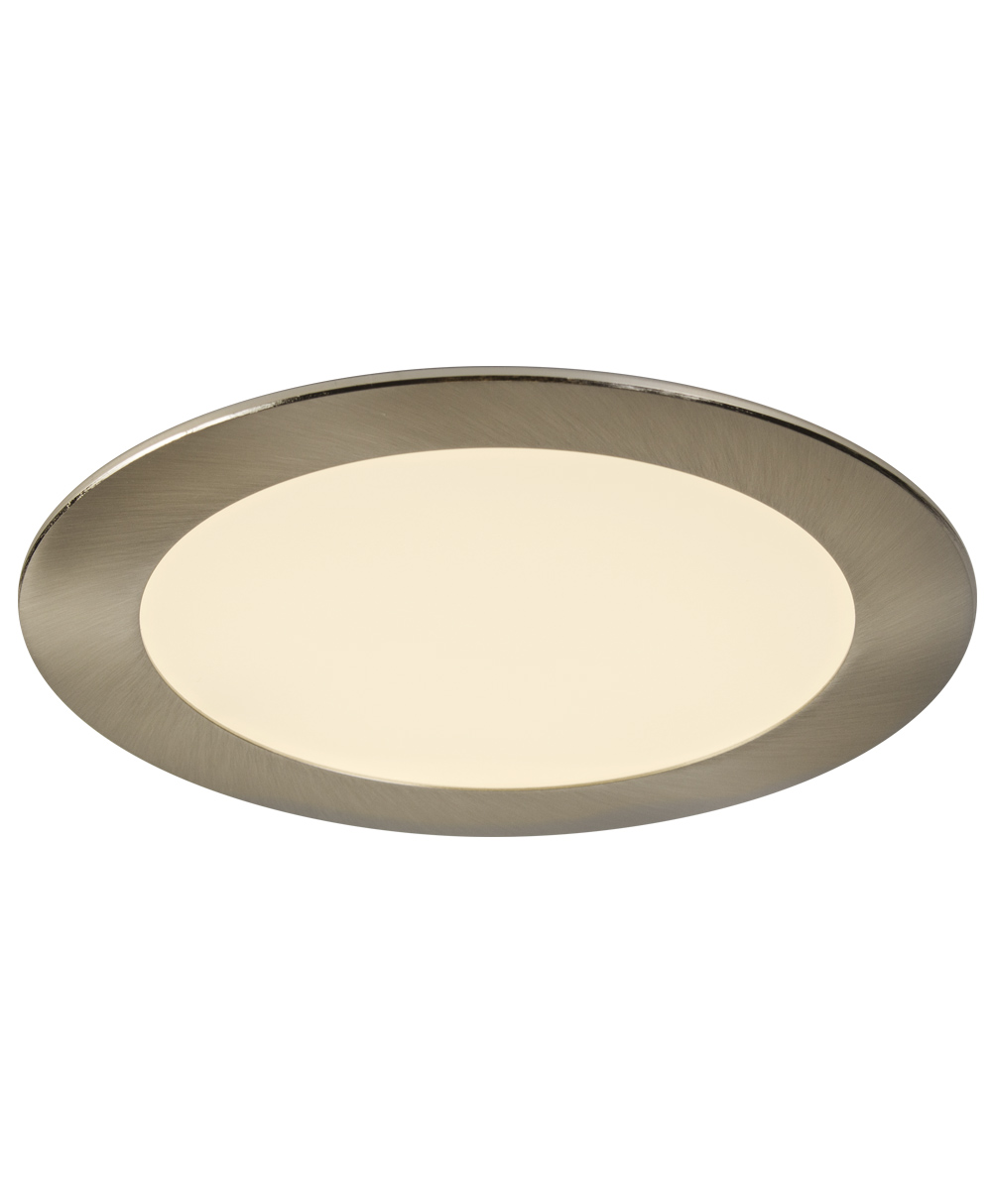 Product image for Fixture SLIMLED light round brushed nickel 3000K 120V 12W 6"