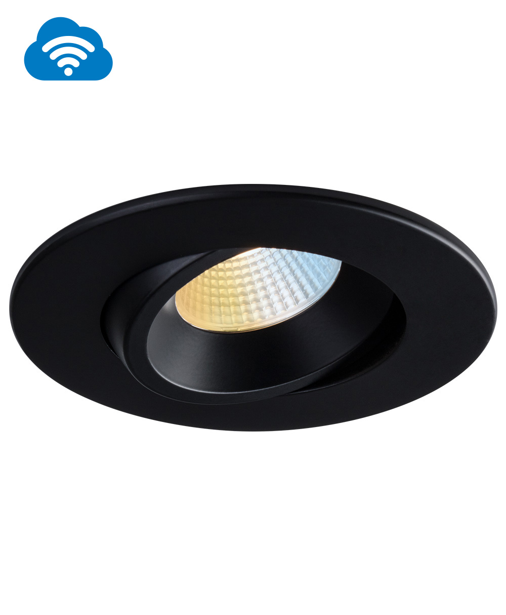 Product image for Luna RA4-12RG-WZ-90BK - 4" Round Regressed Gimbal TW (27K-50K),BK