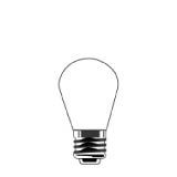 Product image for MINIATURE LAMP ANSI:R2A S-14 105-125V 18A 2W E26 CLEAR STD