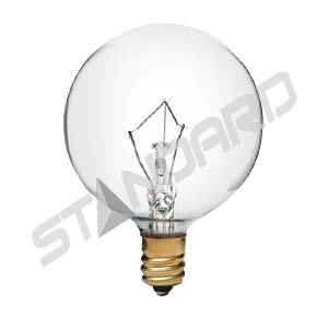 Product image for Lamp INC G16.5 25W E12 120V 220 lumens clear