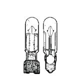 Product image for MINIATURE LAMP T-5.5 24V 0.05A SLIDE BASE 5.4x4.8 mm CLEAR