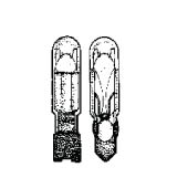 Product image for MINIATURE LAMP T-4.6 24V 0.02A SLIDE BASE 4x4 mm CLEAR