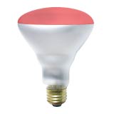 Product image for INCANDESCENT COLORED 75W BR30 E26 130V RED STD