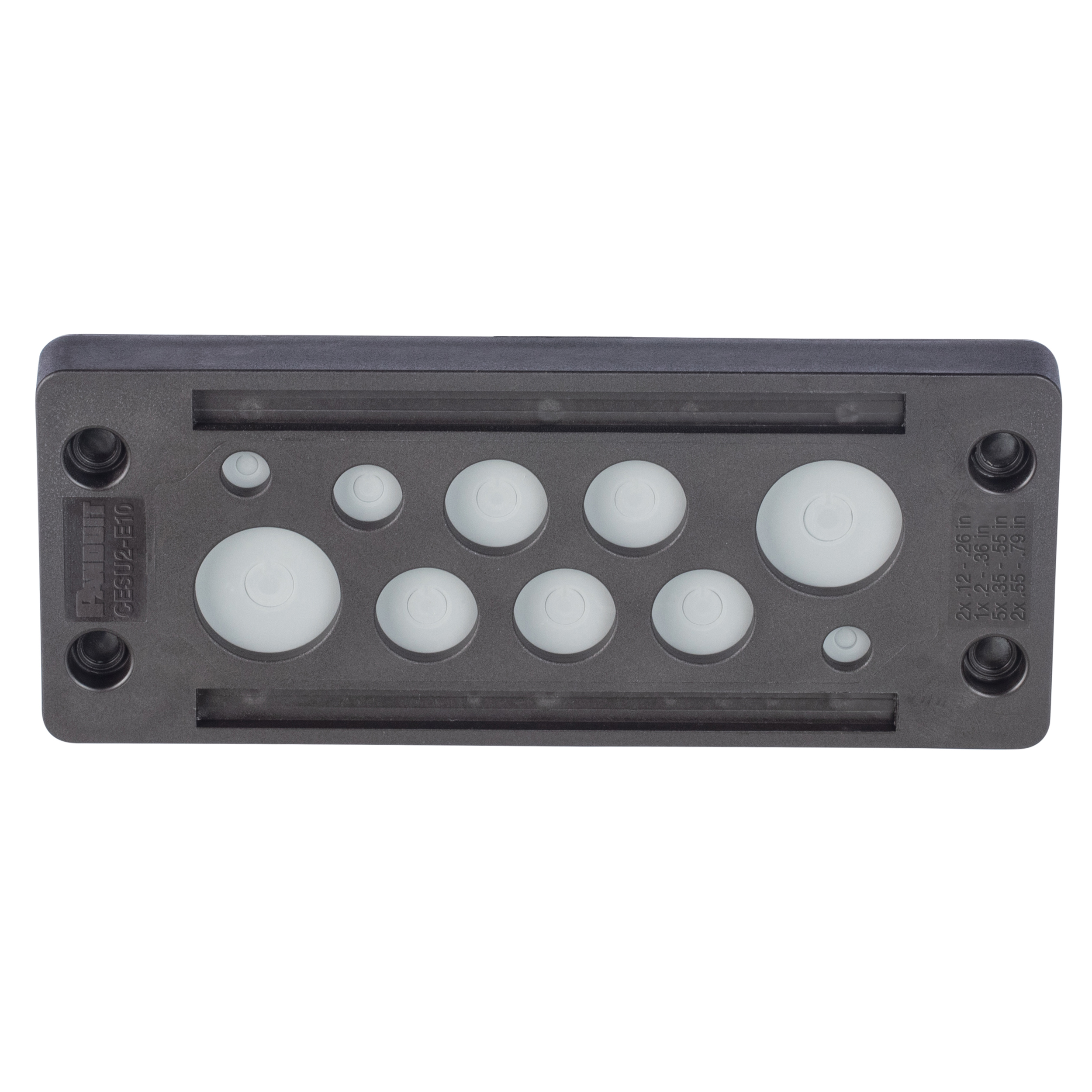 Product image for Cable Entry System, Un-Terminated, IP65, 4.41"X1.42",10 holes,1PC