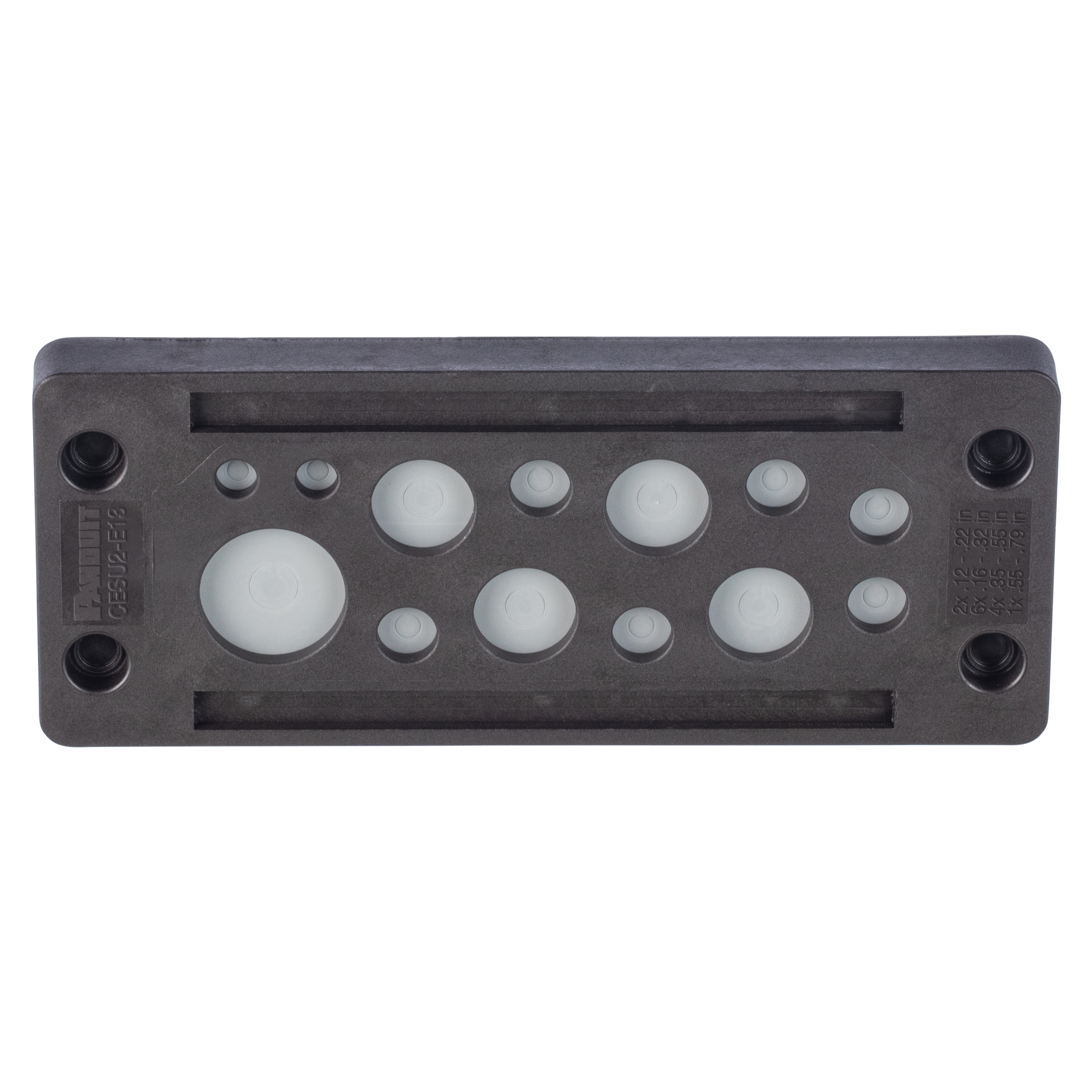 Product image for Cable Entry System, Un-Terminated, IP65, 4.41"X1.42",13 holes,1PC