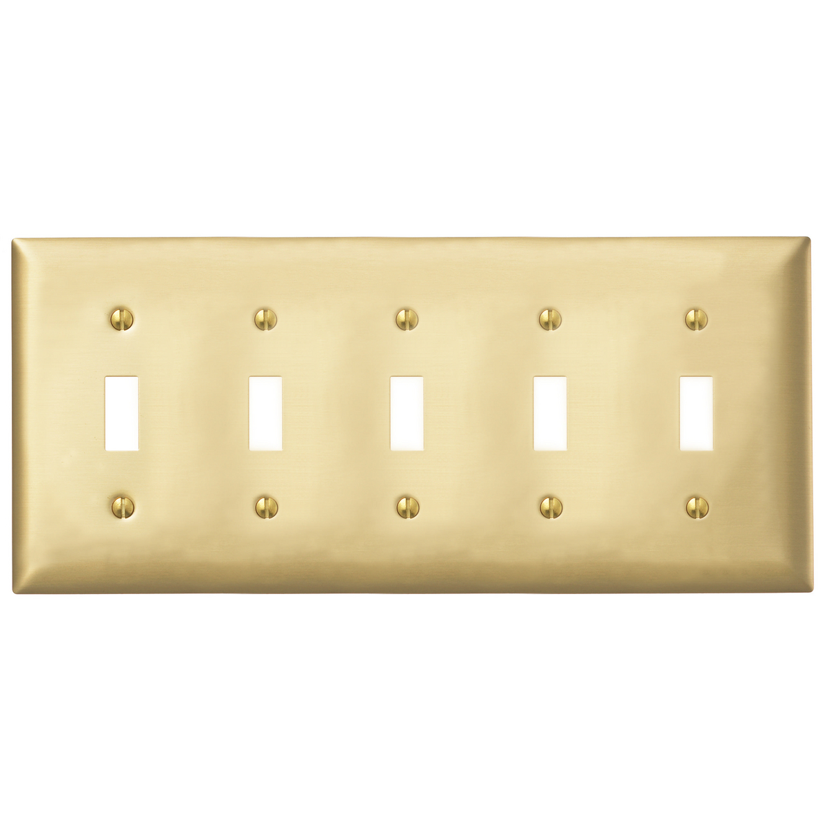 Product image for WALLPLATE 5-G, 5) TOG OPENING, BRS