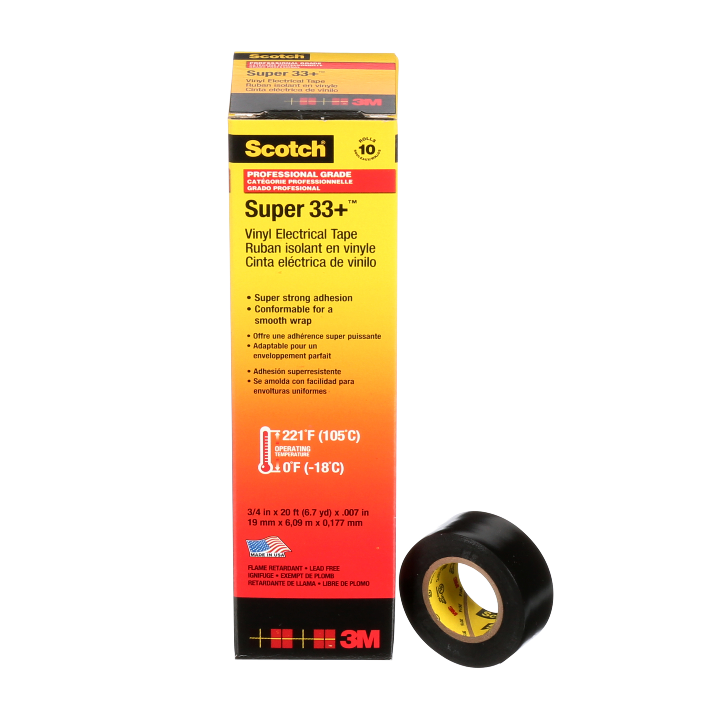 Product image for Scotch® Professional Grade Vinyl Electrical Tape
