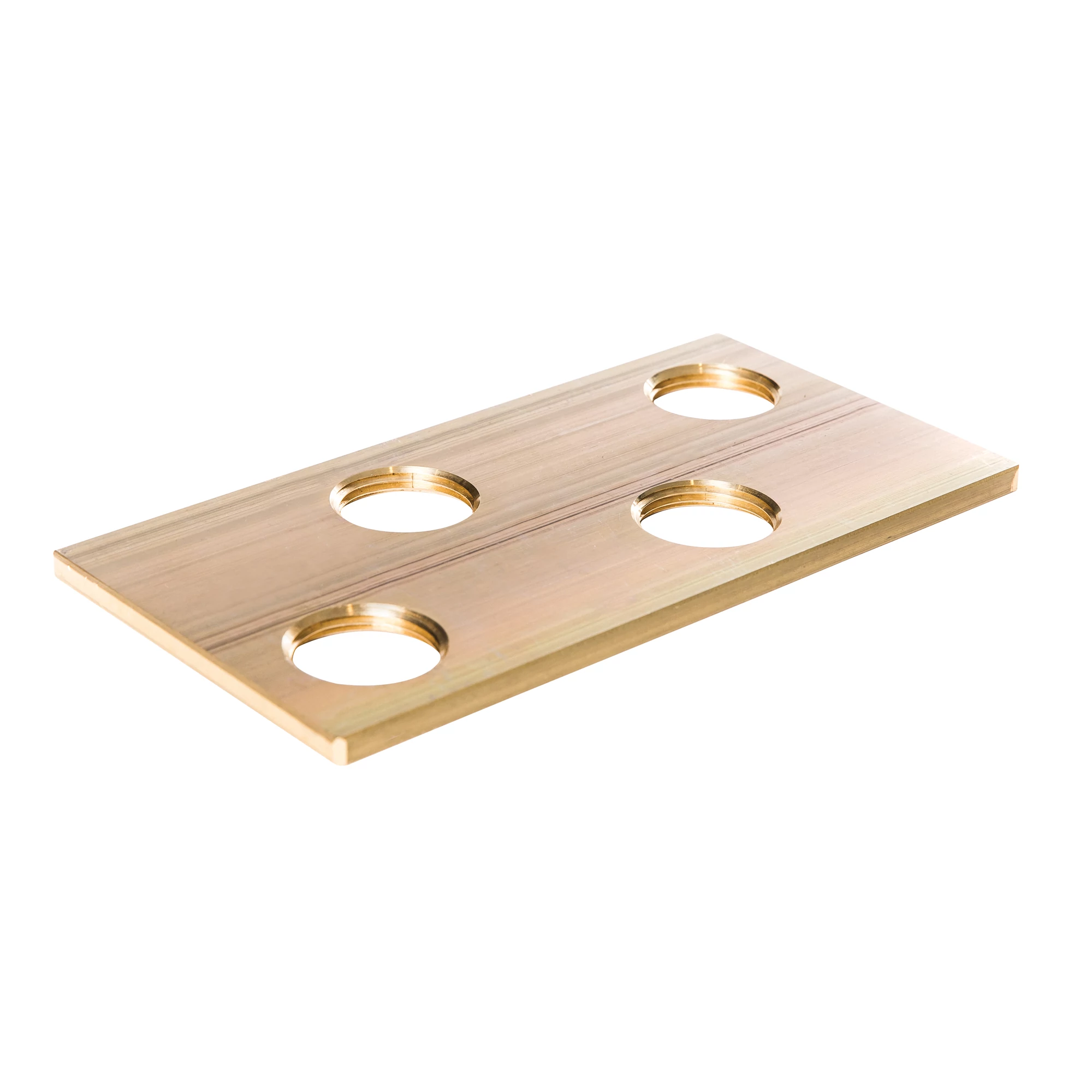 Product image for BRASS PLATE 3/4 NPT, 4 HOLES