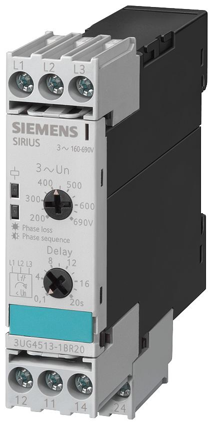 Product image for Relay monitoring 2CO screw type 160-690V under voltage analog