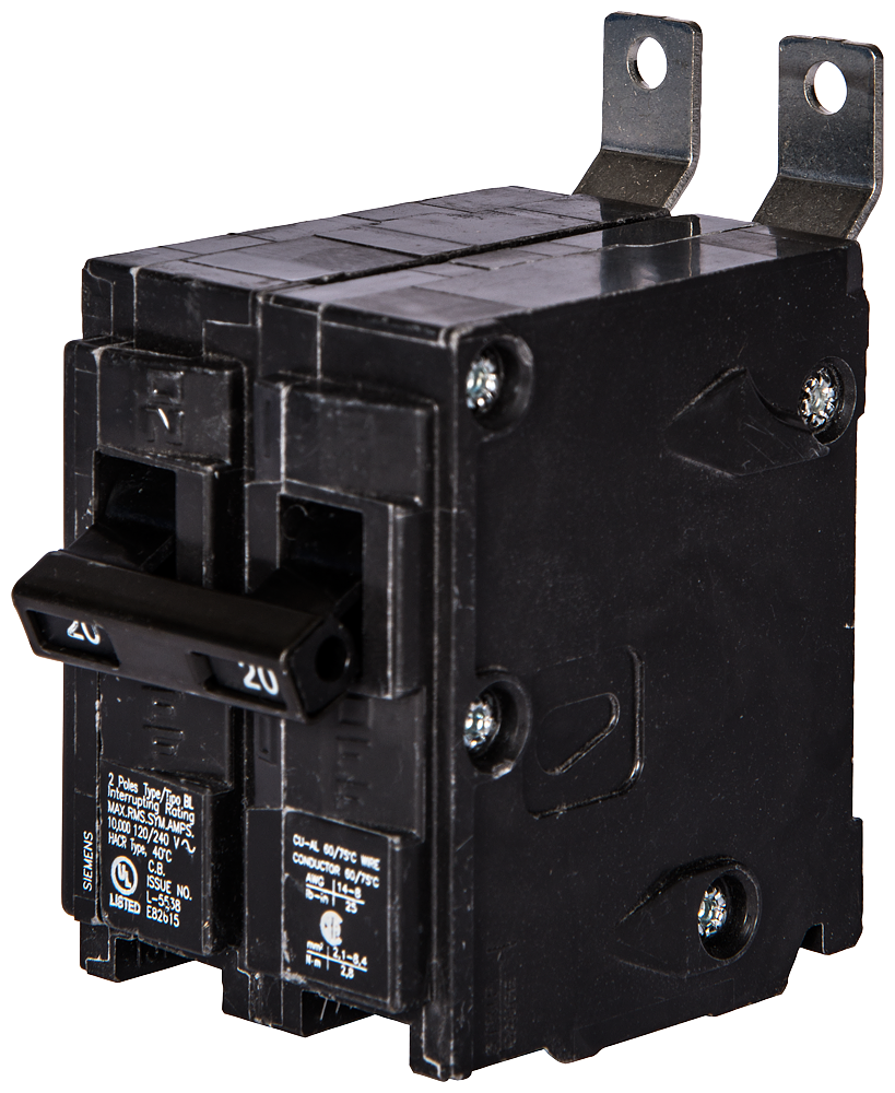 Product image for Circuit breaker bolt-on 2-Pole 120/240VAC 65kA 20A