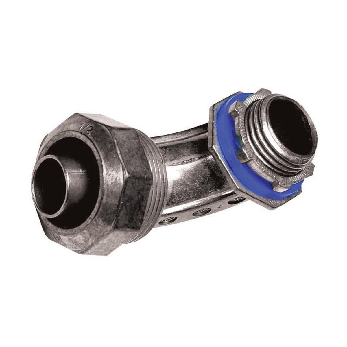 Product image for HUB LTZ90300 CONN LIQ TIGHT 90 DEG ZINC 3"
