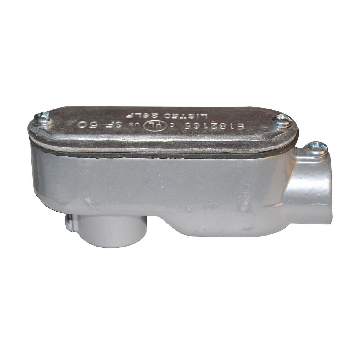 Product image for HUB CBLB200COM FITTING LB 2" ALUMIN COMBO STYLE W/ COVER AND GASKET