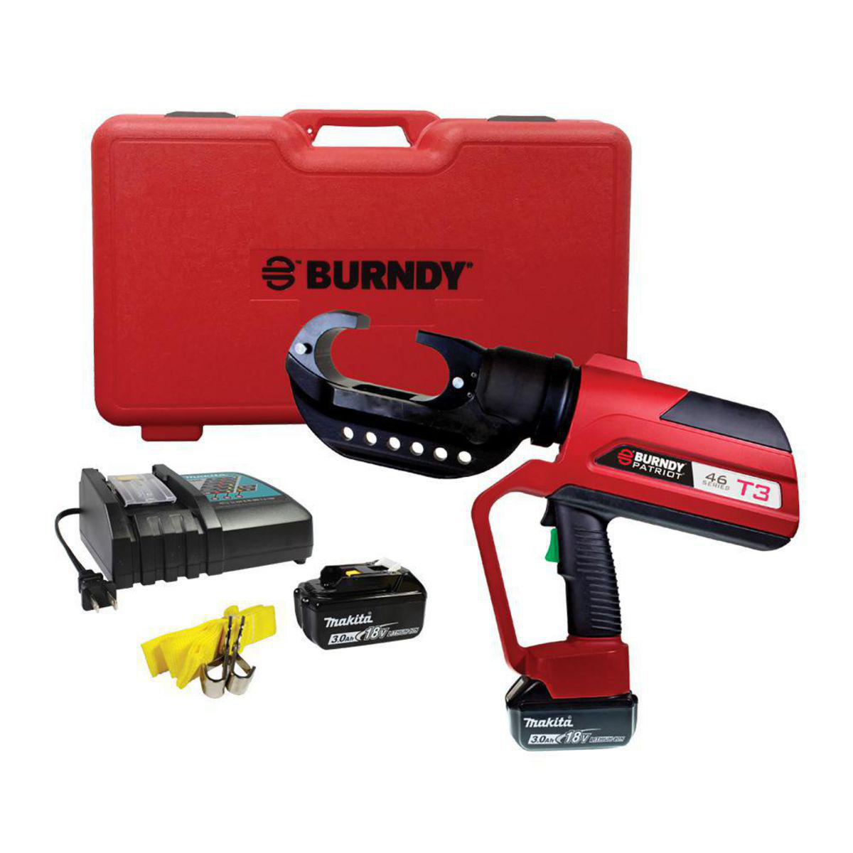 BURNDY PAT46T3SU03A2 CRIMPER BATTERY KIT PATRIOT 15 TON C HEAD