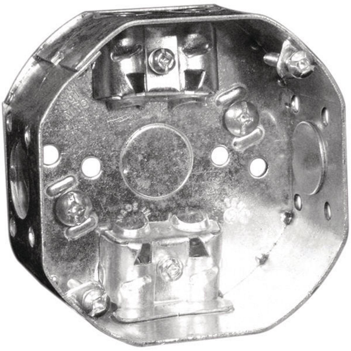 Product image for Box octagon metallic 3-KO 1/2"