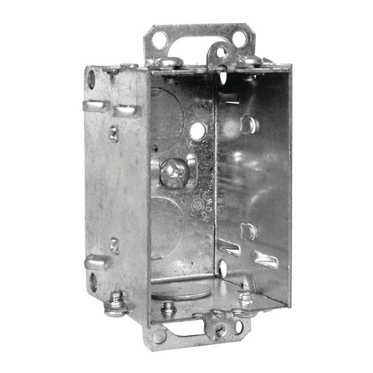 Product image for HUB 1102BAR BOX 3"X2"X2"D GANGABLE 10CU IN RECESSED EARS NO CLAMPS