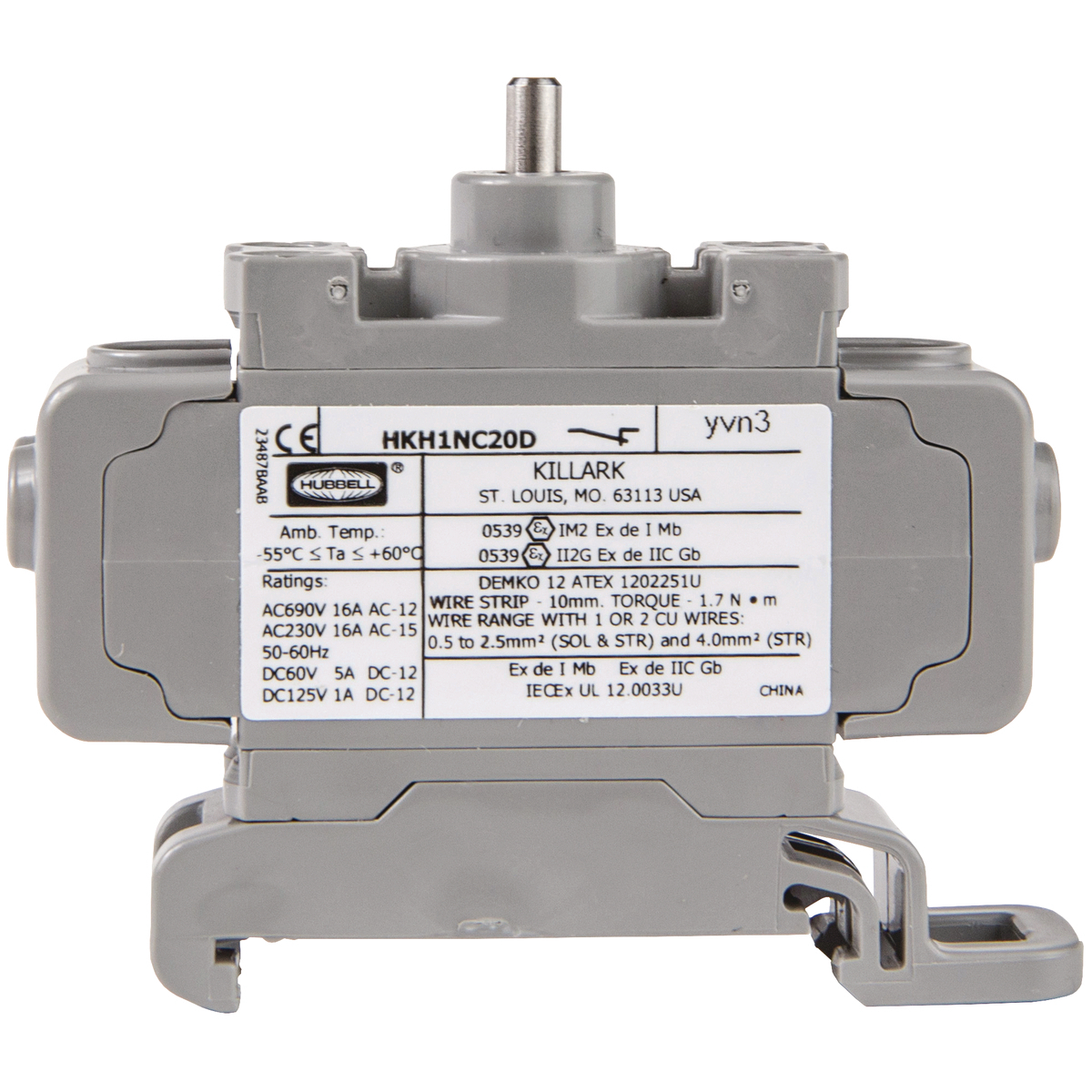 Product image for CONTACT BLCK, FACT SEALED N.C. DRM, 20A