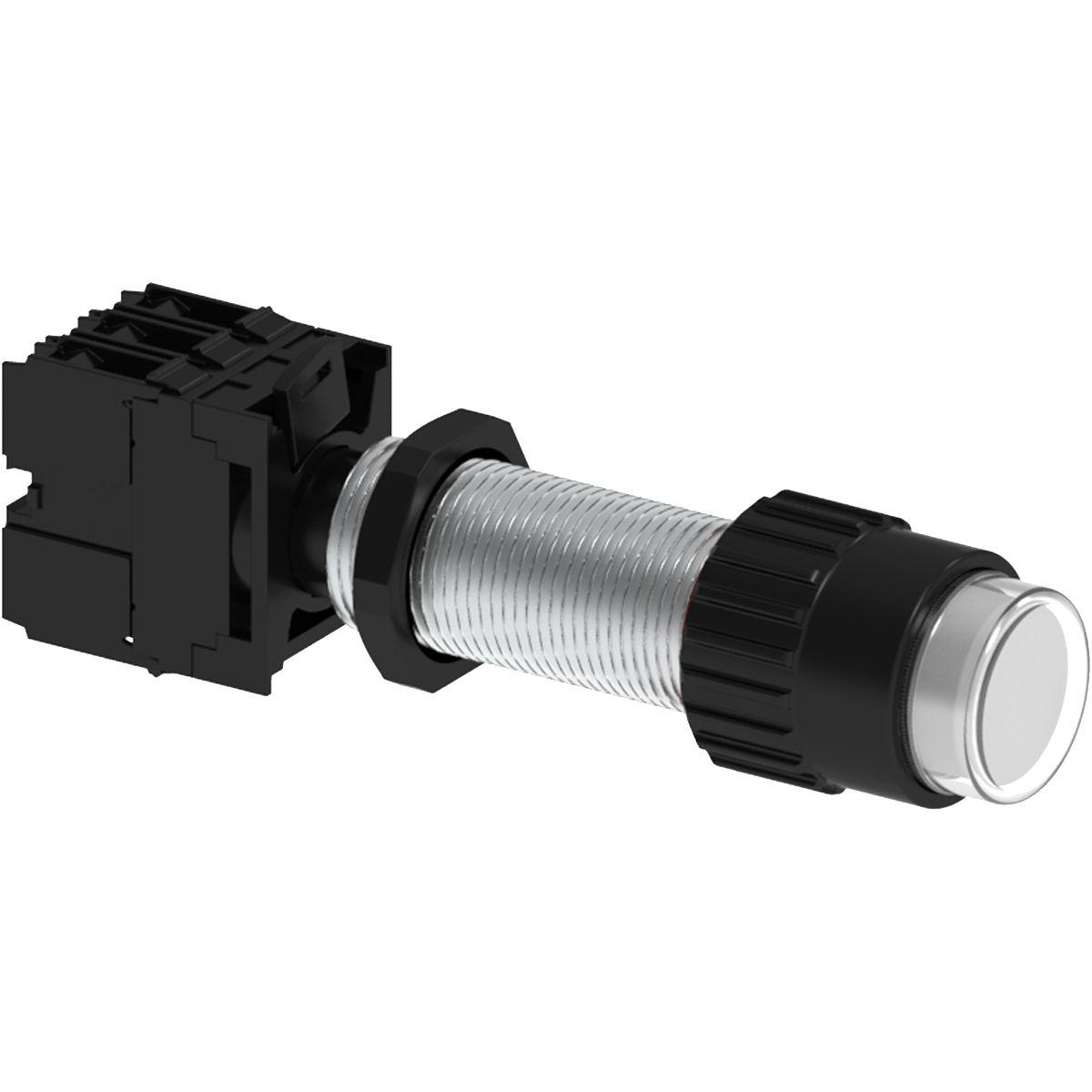 Product image for ILL PUSH BUT,CLR 120VAC/DC EXT, 3/4-14