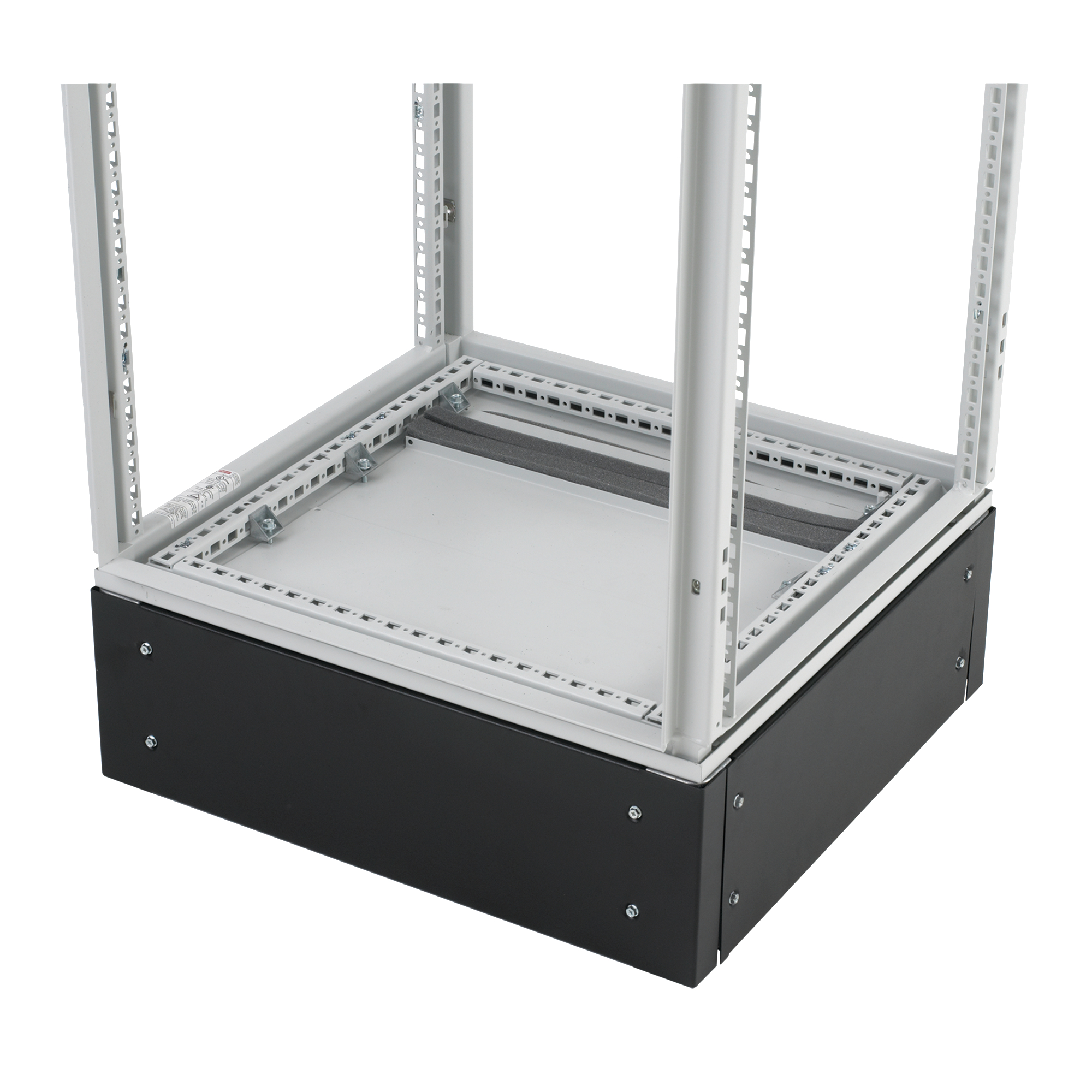 Product image for Base plinth 16gauge steel black 39.33x18.07in