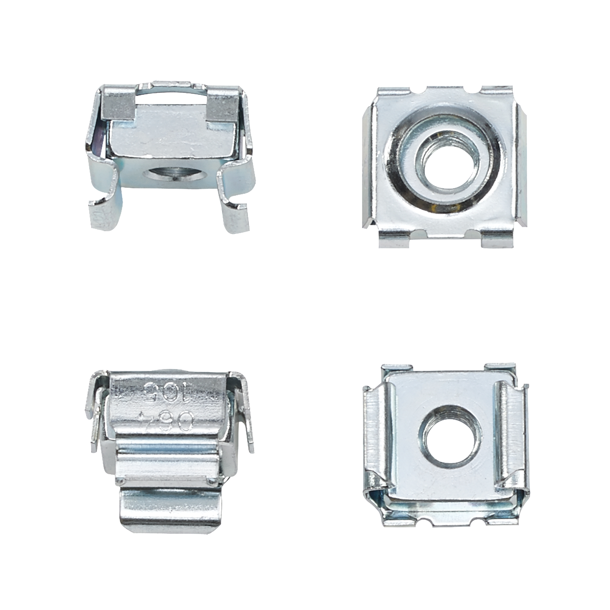 Product image for Cage nut steel silver 10-32in for sq rack angle