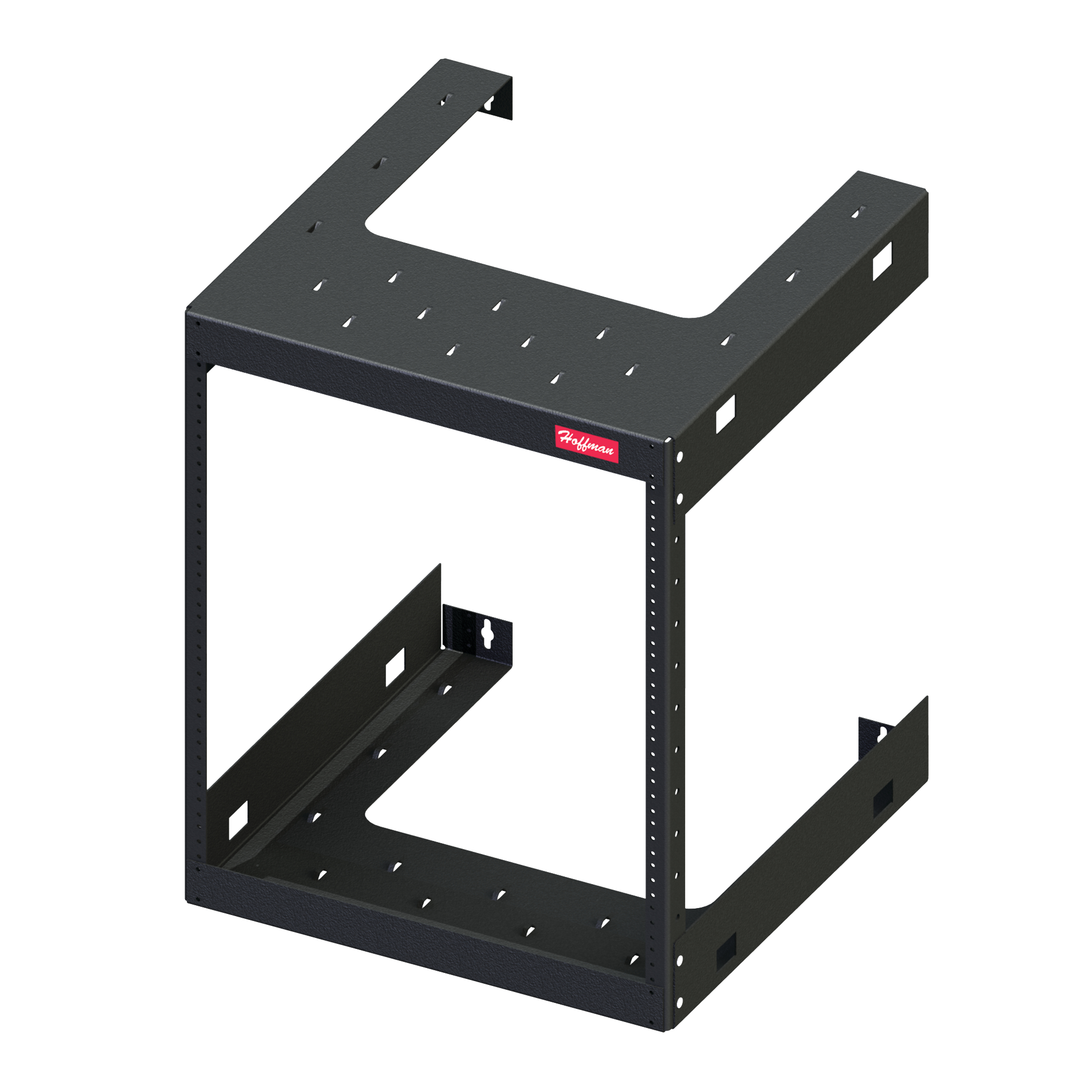 Product image for Rack fixed 25-unit steel black 18.31x20x20"