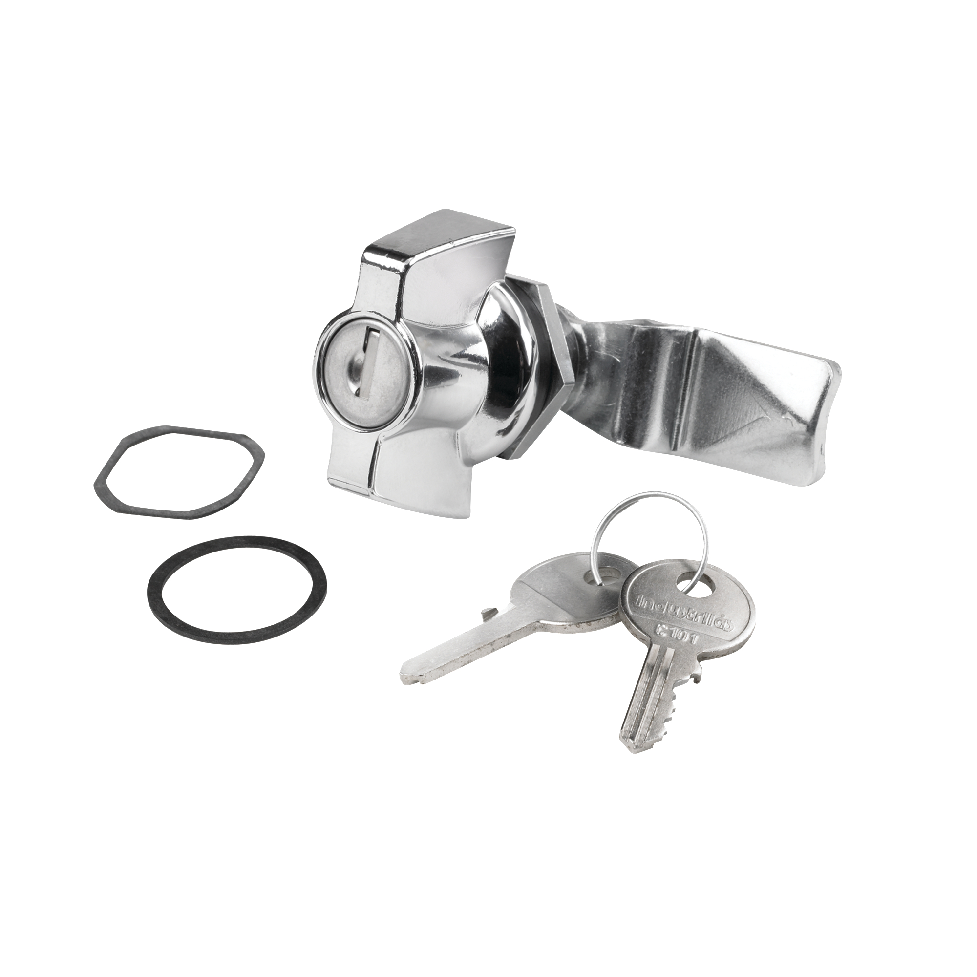 Product image for Knob wing keylock steel
