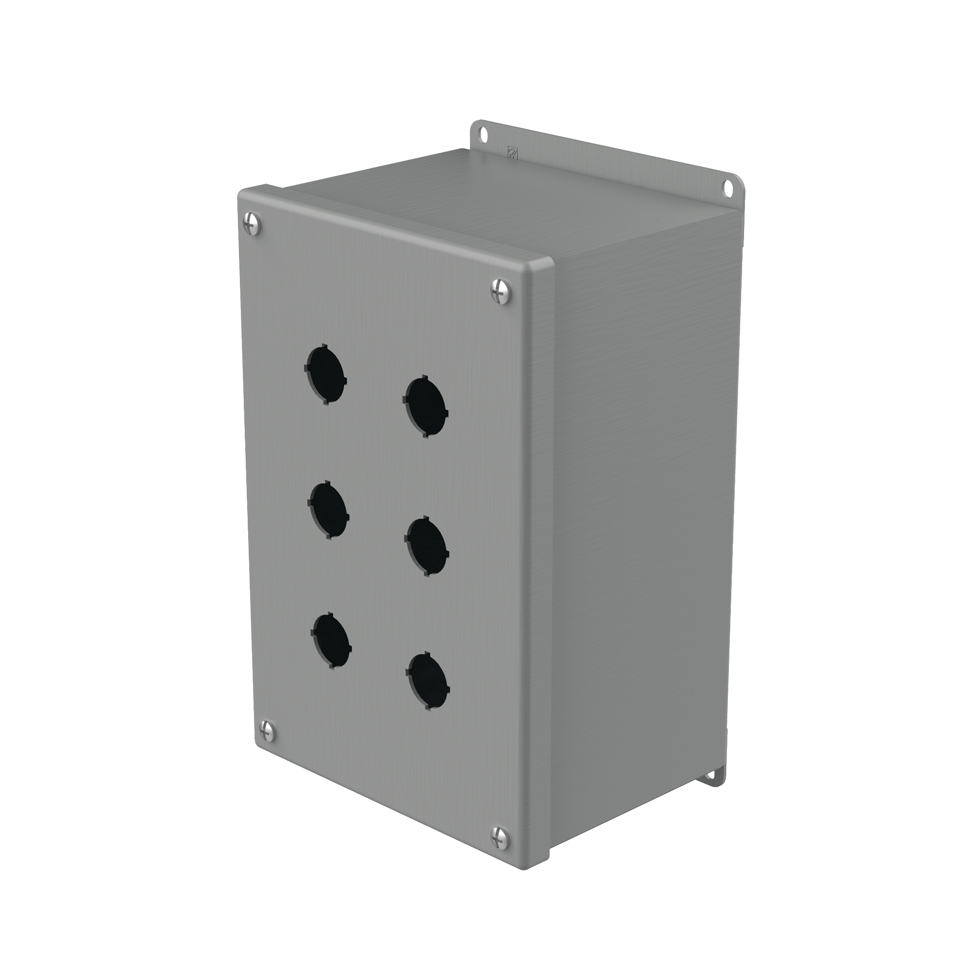 Product image for Enclosure pushbutton stl gry N12 9.50x6.25x4.8in