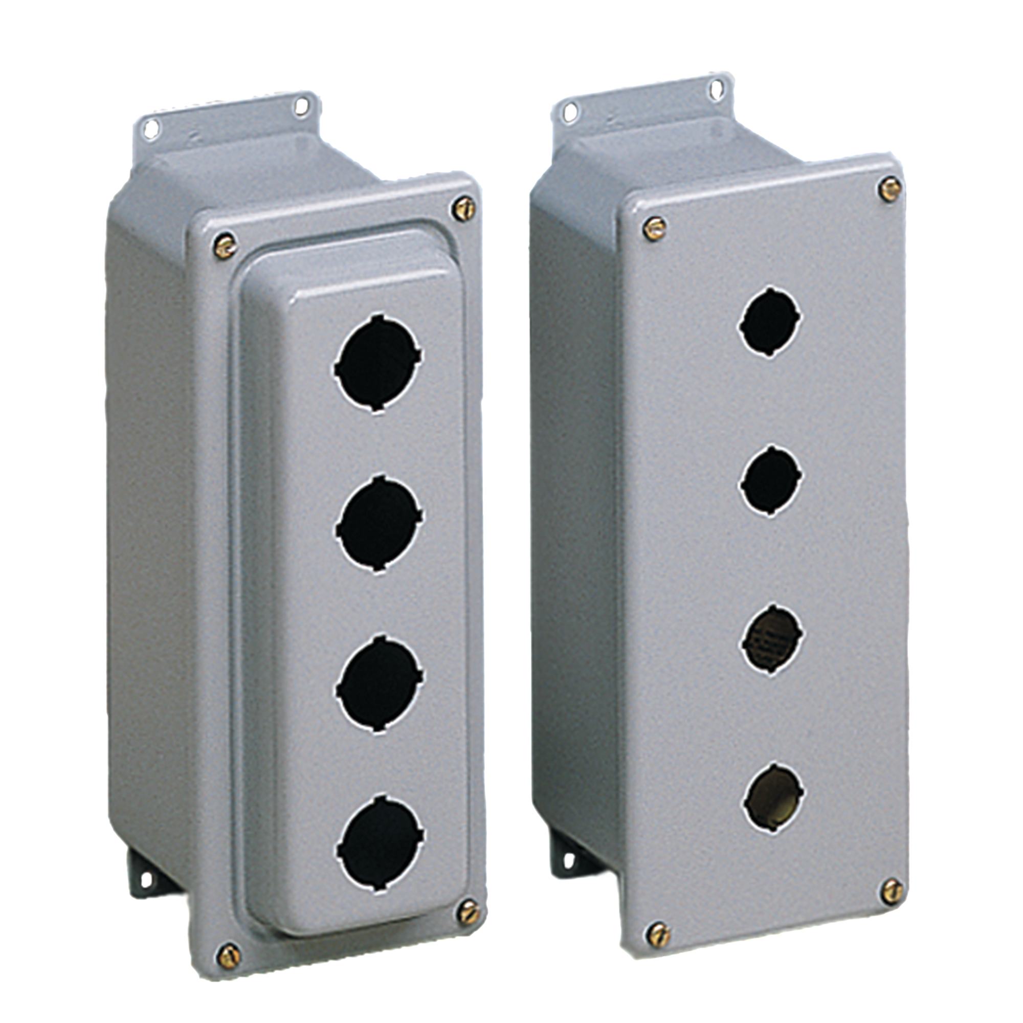 Product image for Enclosure pushbutton steel grey N4 5.75x4x2.75in