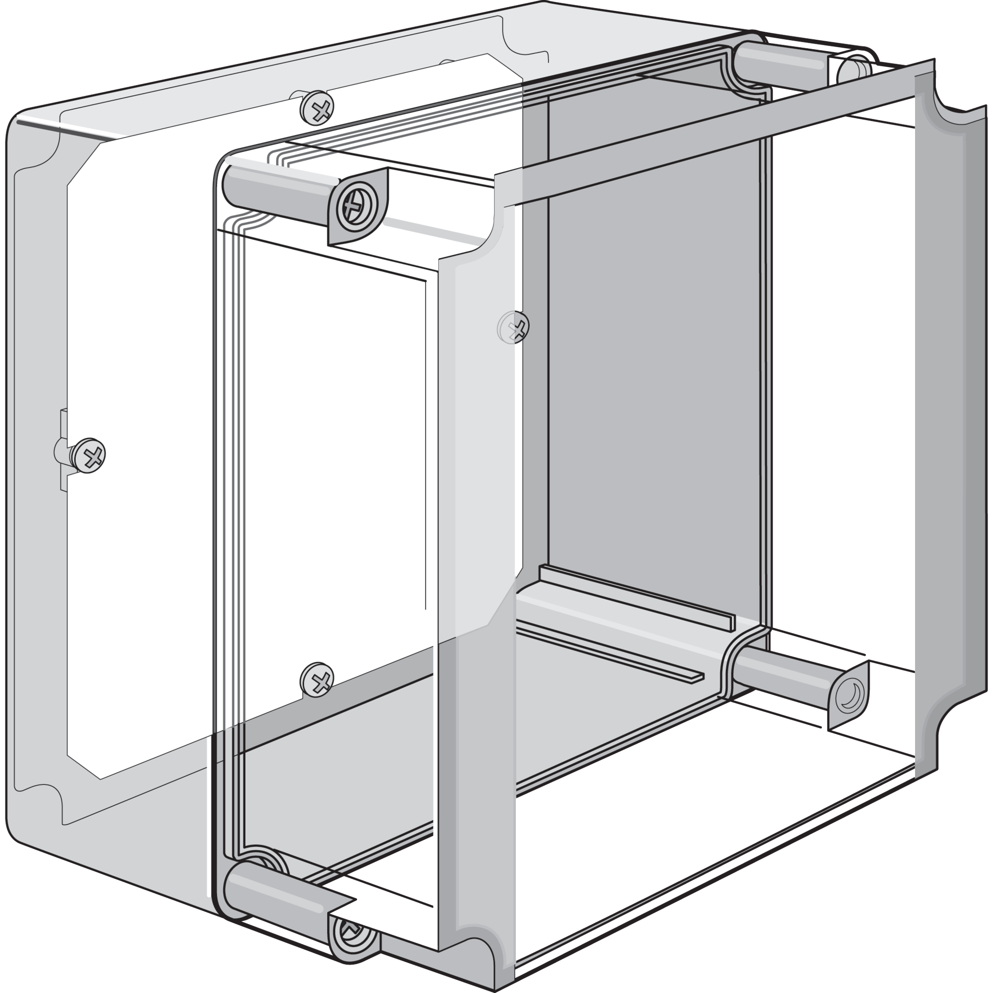 Product image for Enclosure panel QLINE E plated steel
