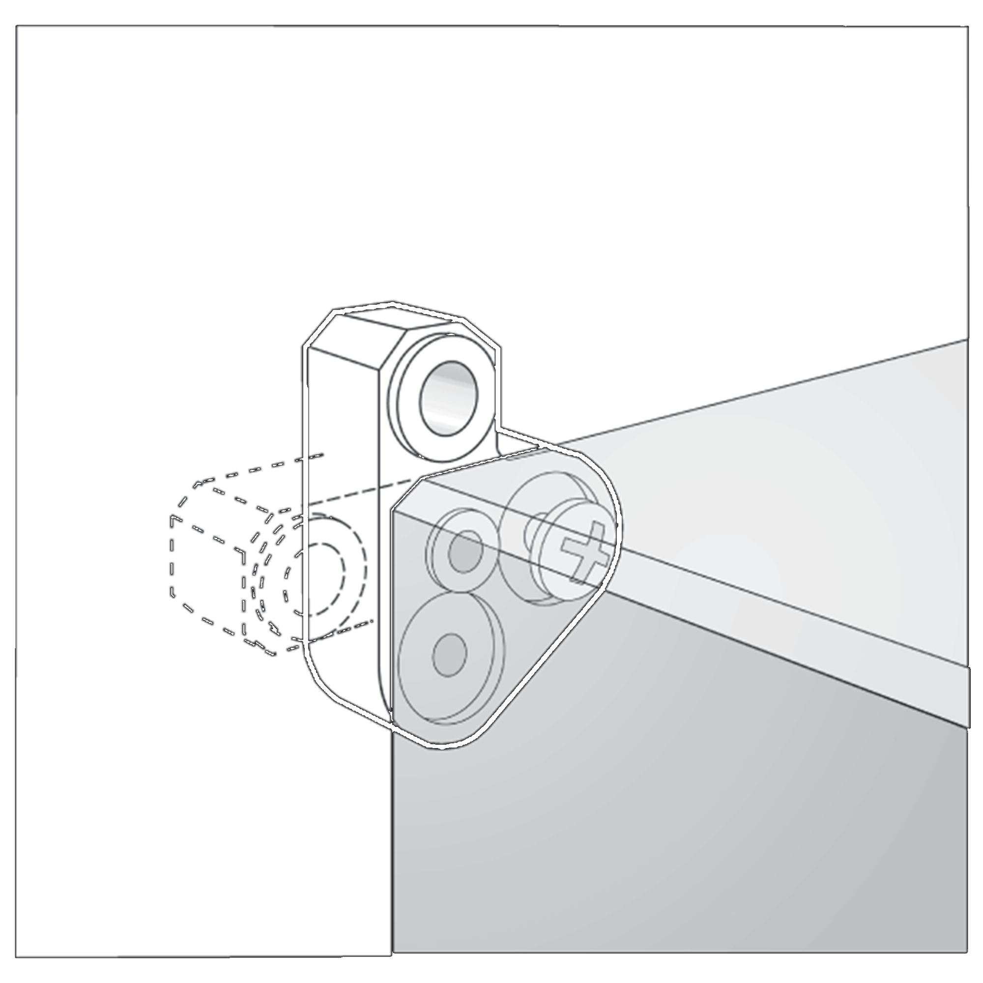 Product image for Mounting bracket kit polycarbonate M4 tap screw