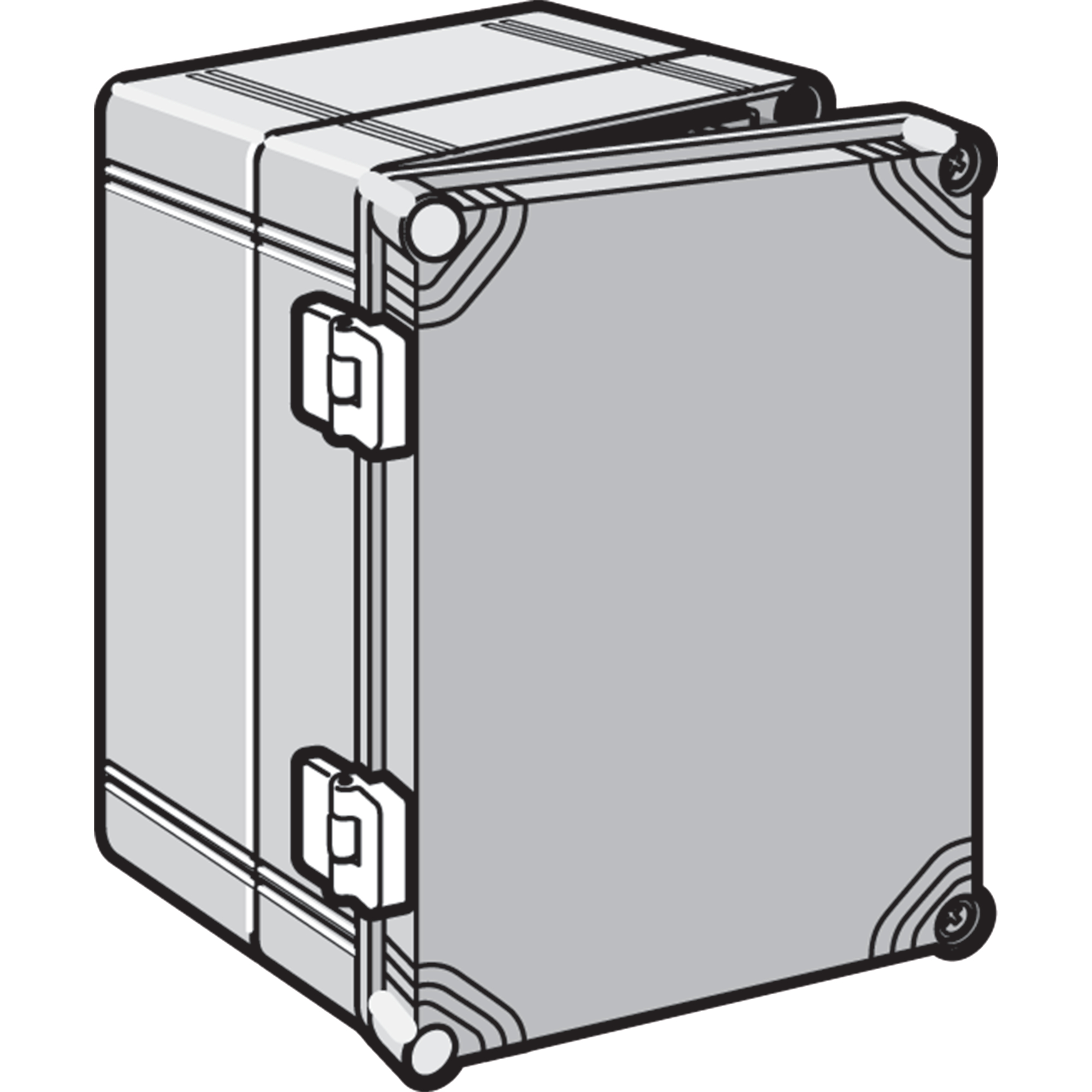 Product image for Hinge kit 2 polyamide hinges QLINE I