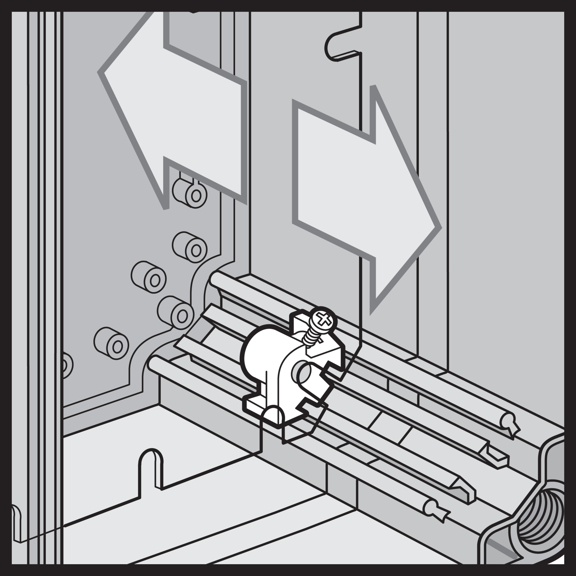Product image for ENCLOSURE PANEL DEPTH FITTING