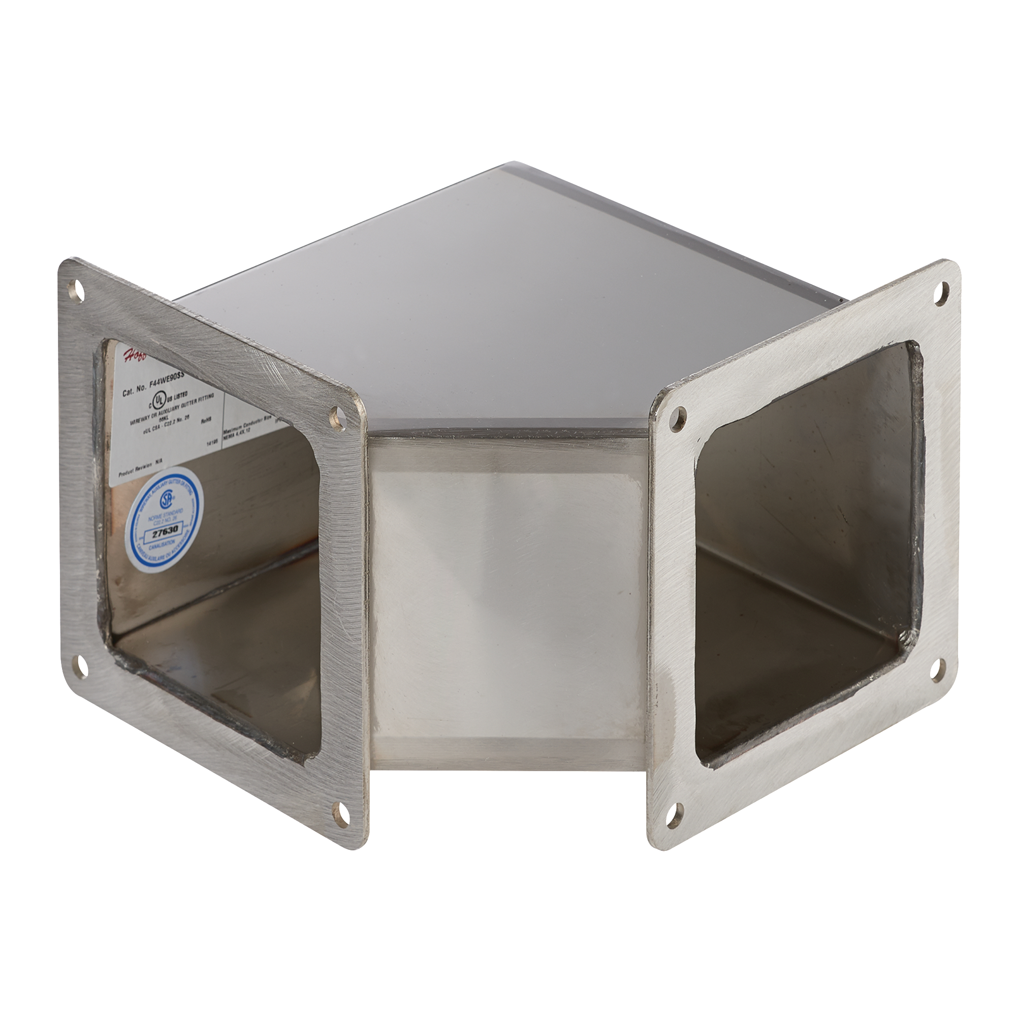 Product image for Elbow wireway 90.. SS 4x4x5"