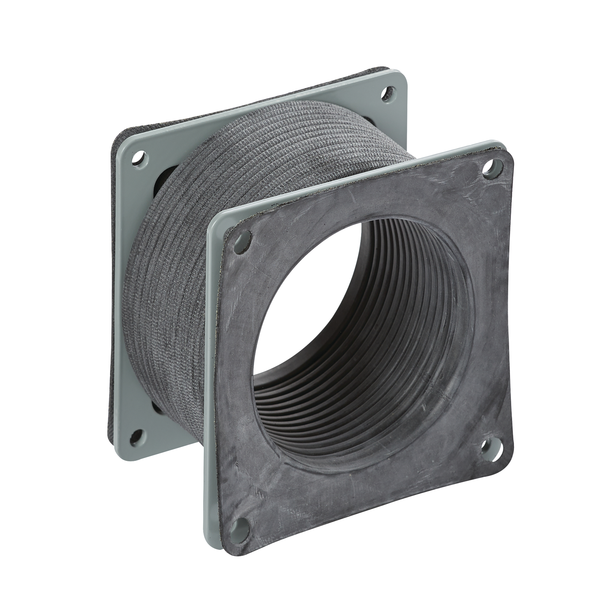 Product image for Flexible fitting feed-through stl grey 2.5x2.5in