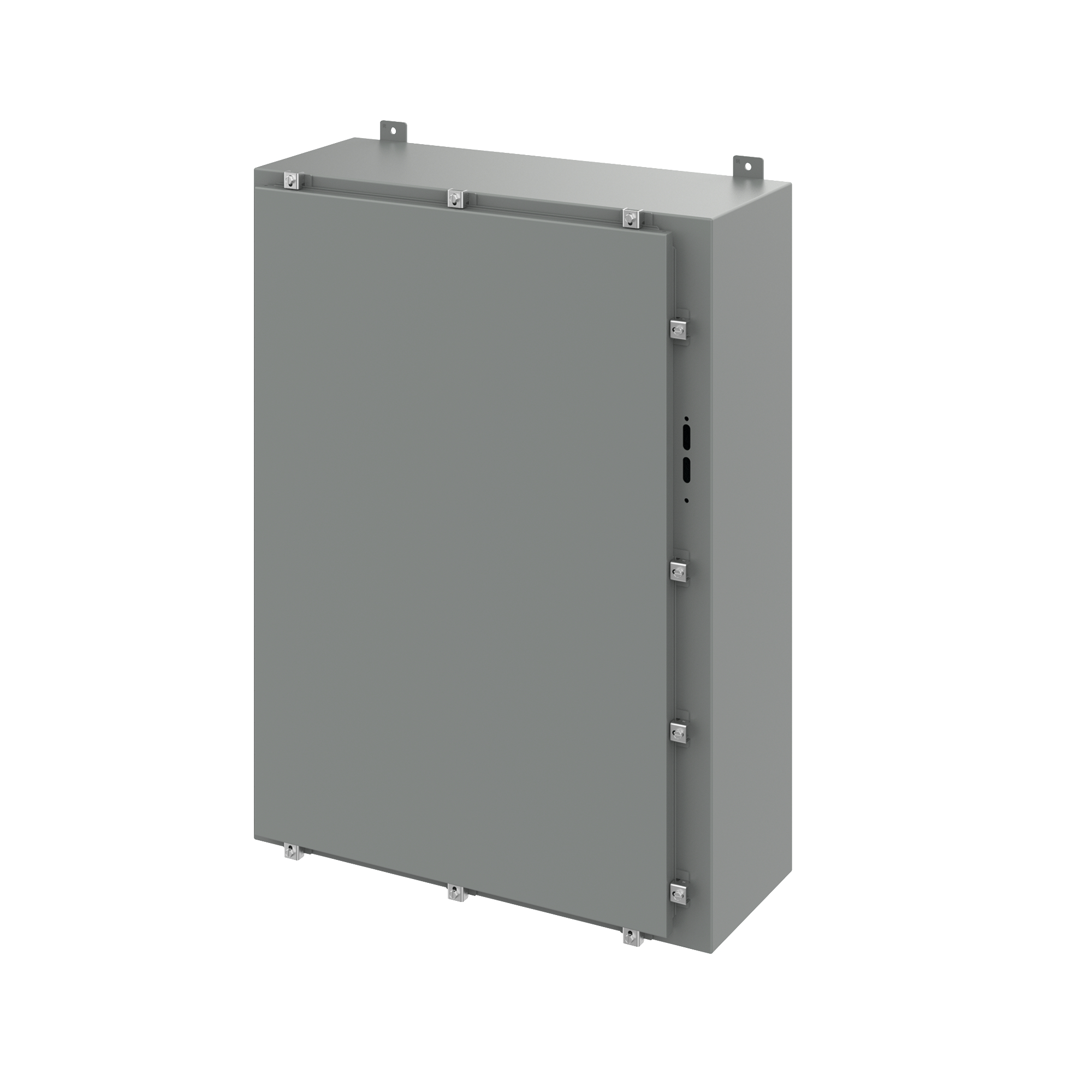 Product image for Enclosure disconnect 10-clamps steel wall mount grey 31.38x12x42"