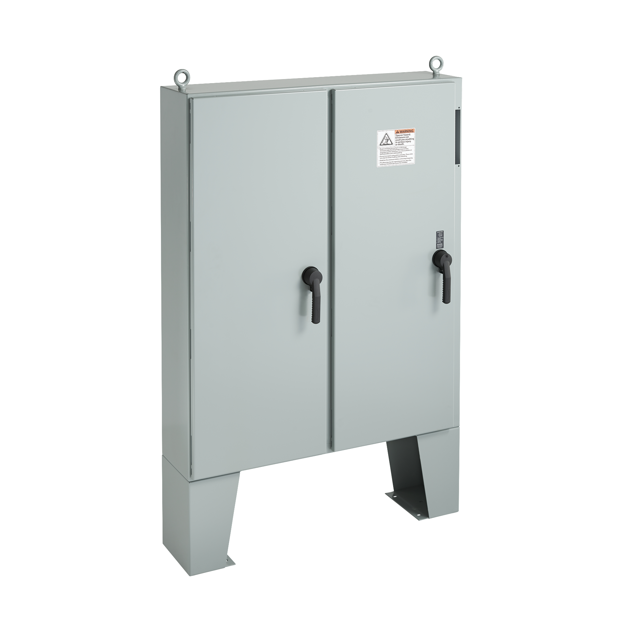 Product image for Enclosure 2-door steel grey 61.75x12.12x60.13"