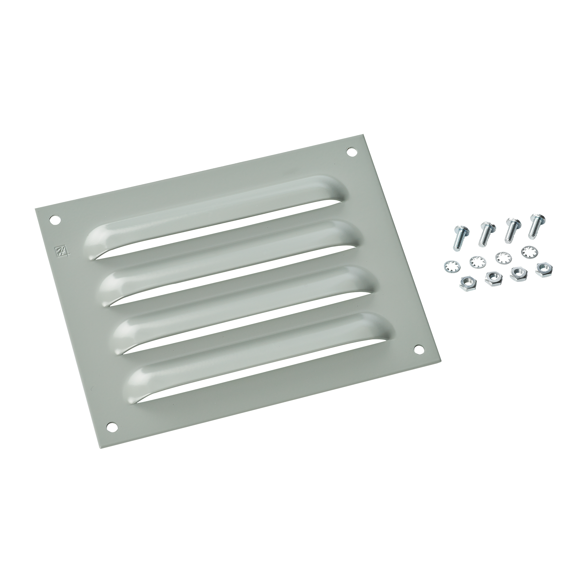 Product image for Kit plate 4-louver 14-gauge steel grey 3x6"