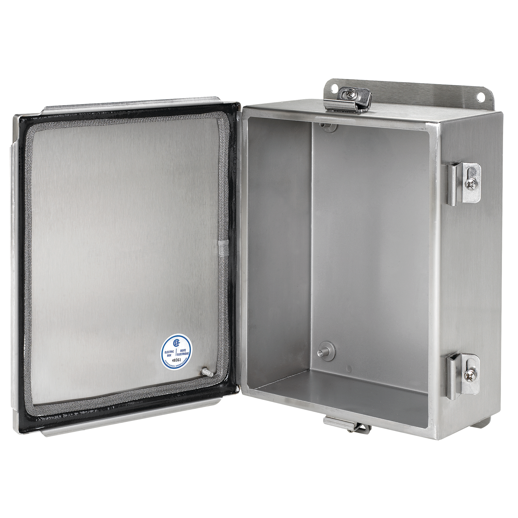 Product image for Enclosure hinge-cover SS smooth 12x6x12"