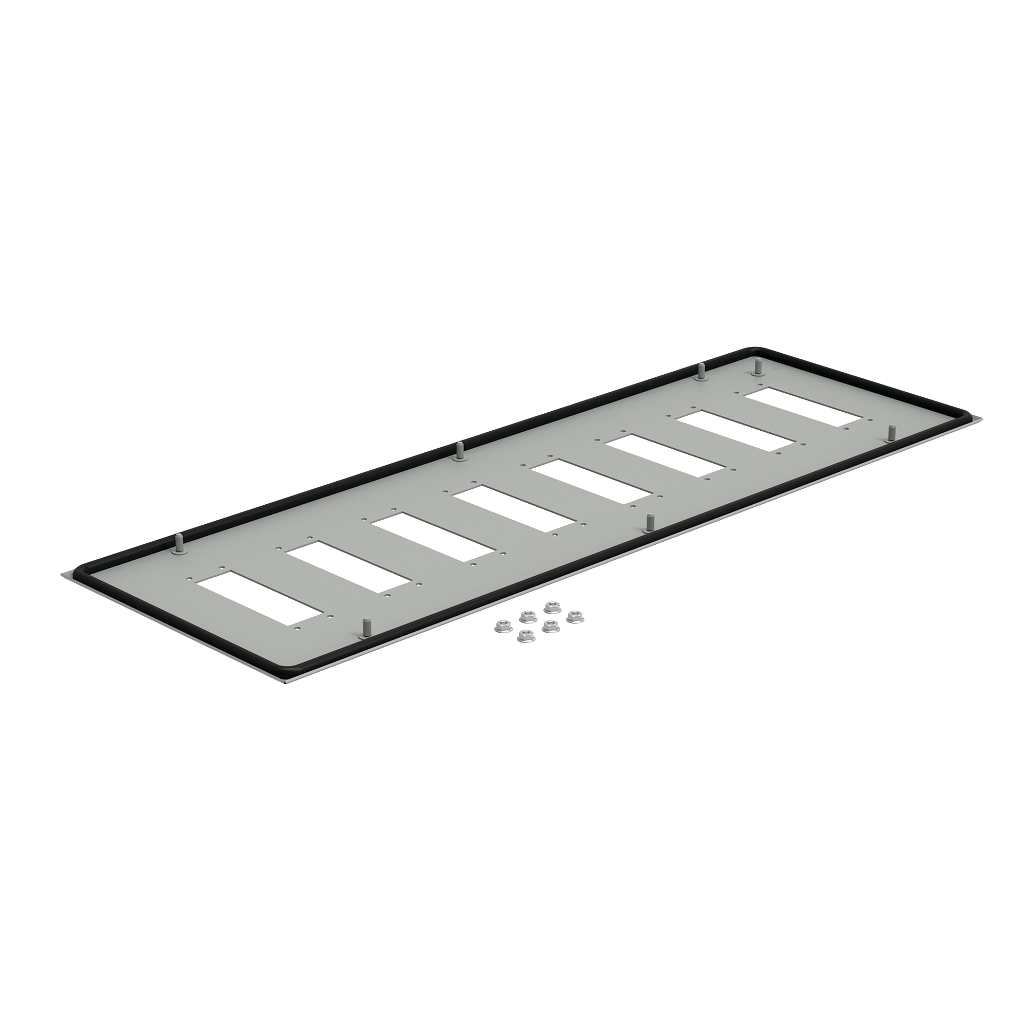 Product image for Plate closure solid steel grey 19.57"