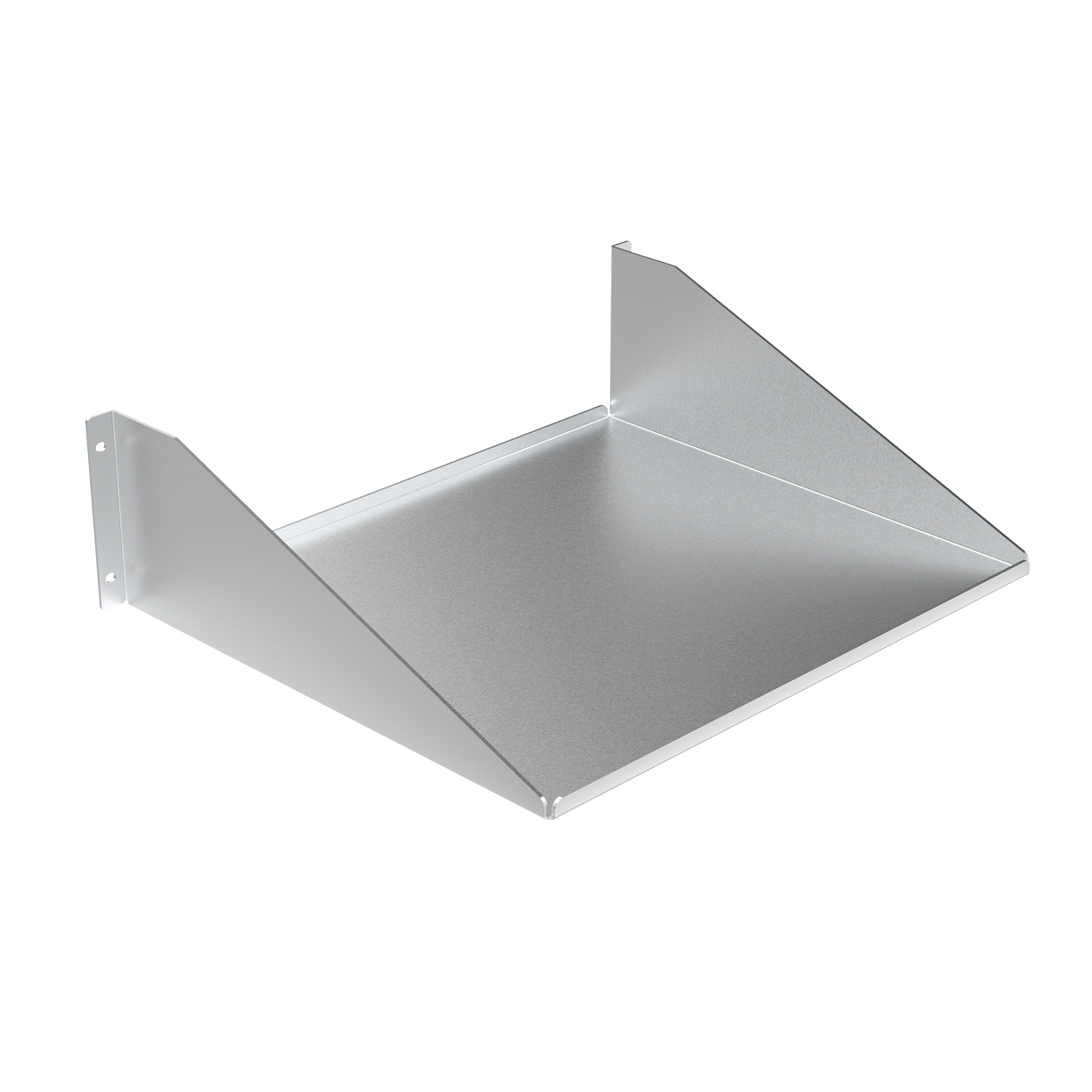 Product image for Shelf vented single-sided steel black 19x10.5x4.85"
