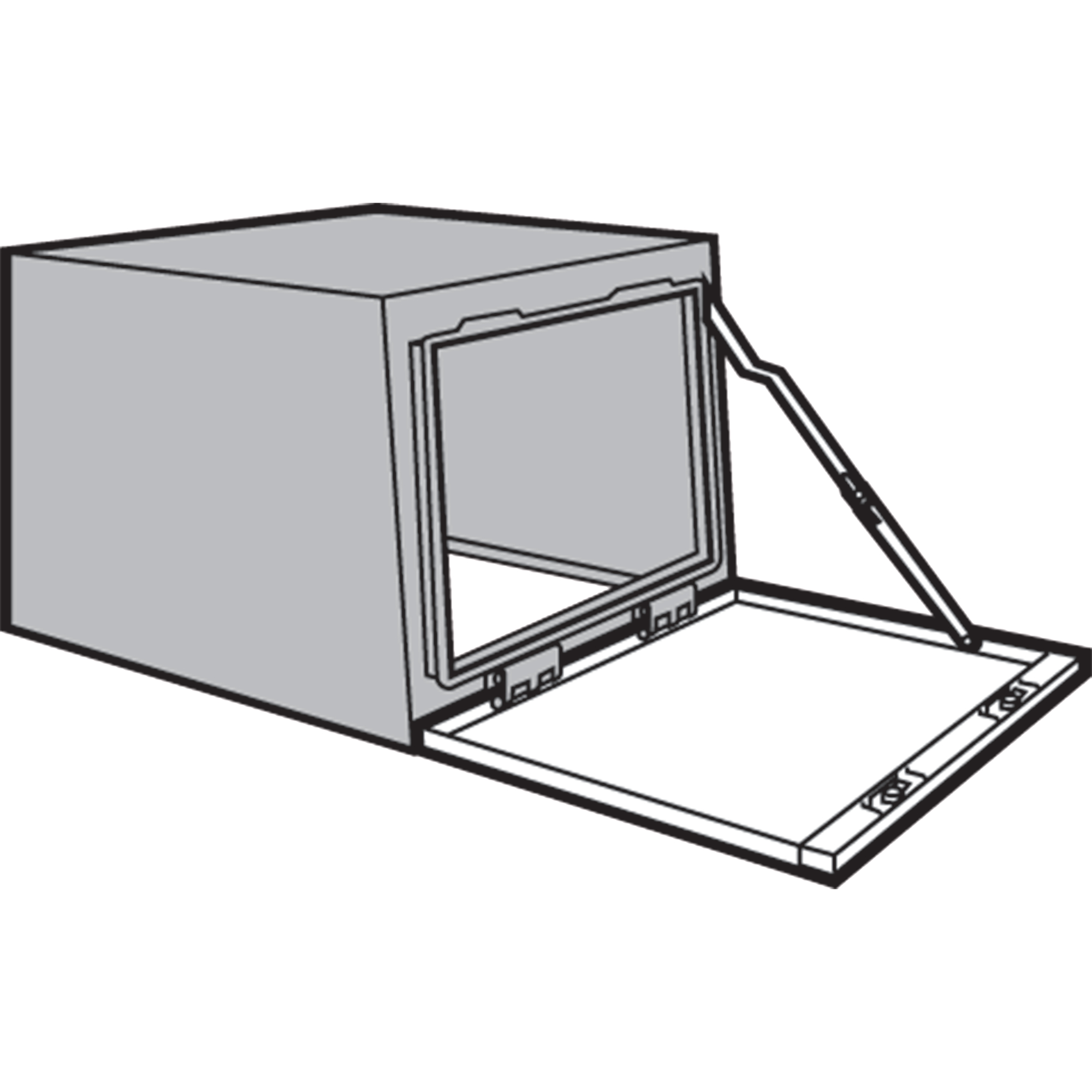 Product image for Door window upfront steel grey 19.86x23.3x0.87in