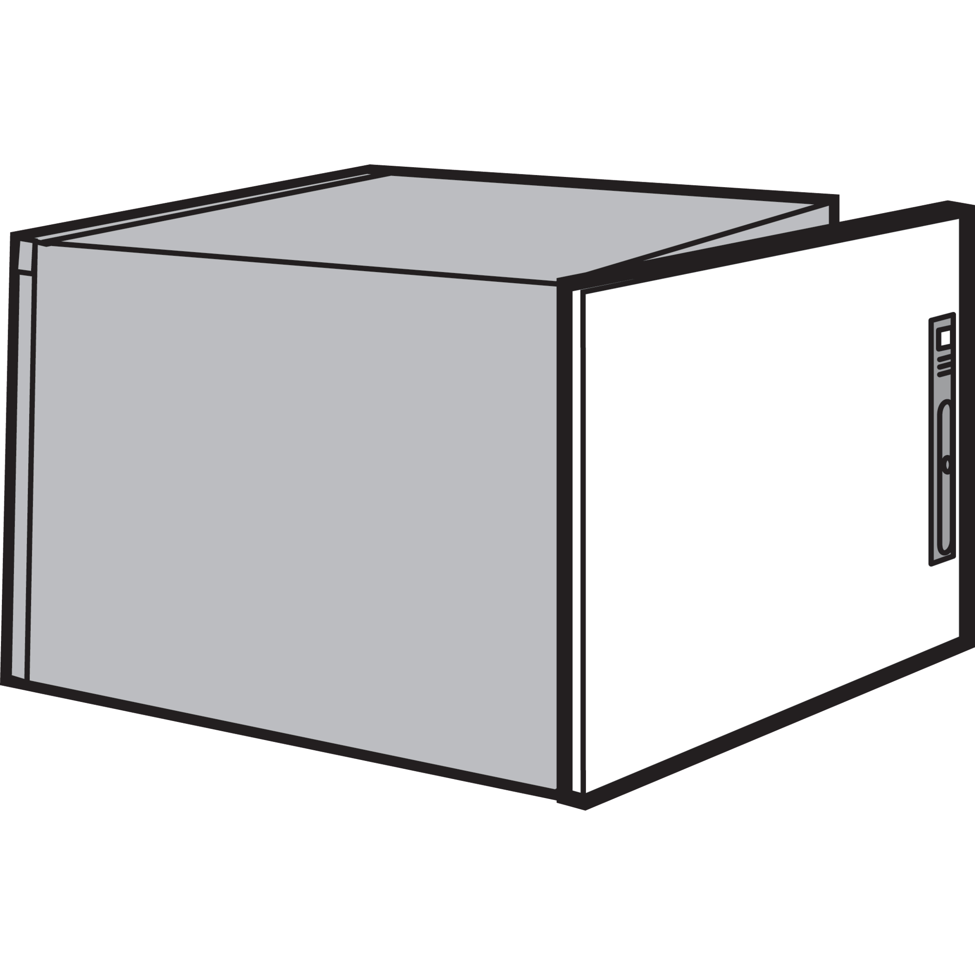 Product image for Door steel grey 34.62x23.30x0.87in PROLINE