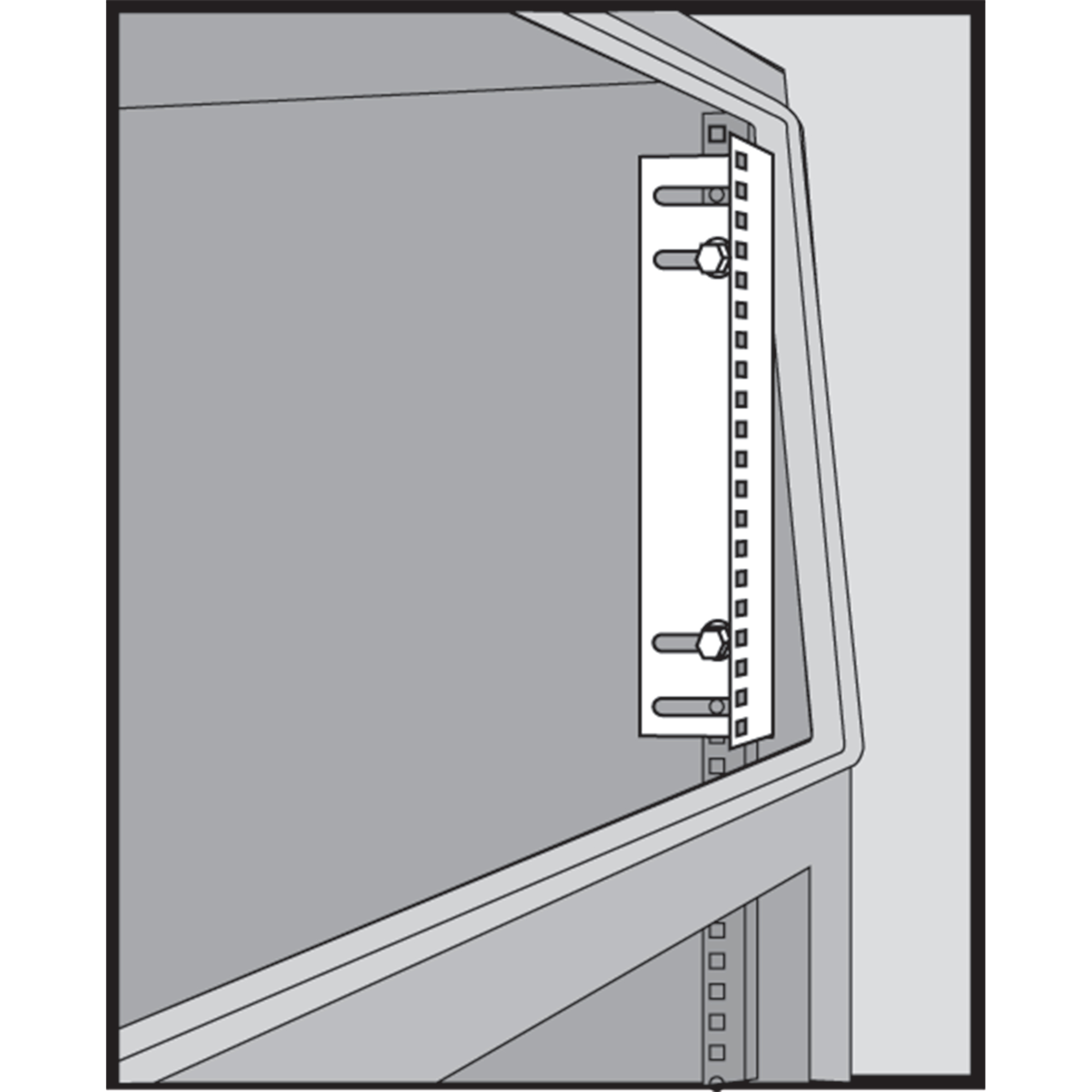 Product image for RACK ANGLES,19 IN.THRU-HOLE,2