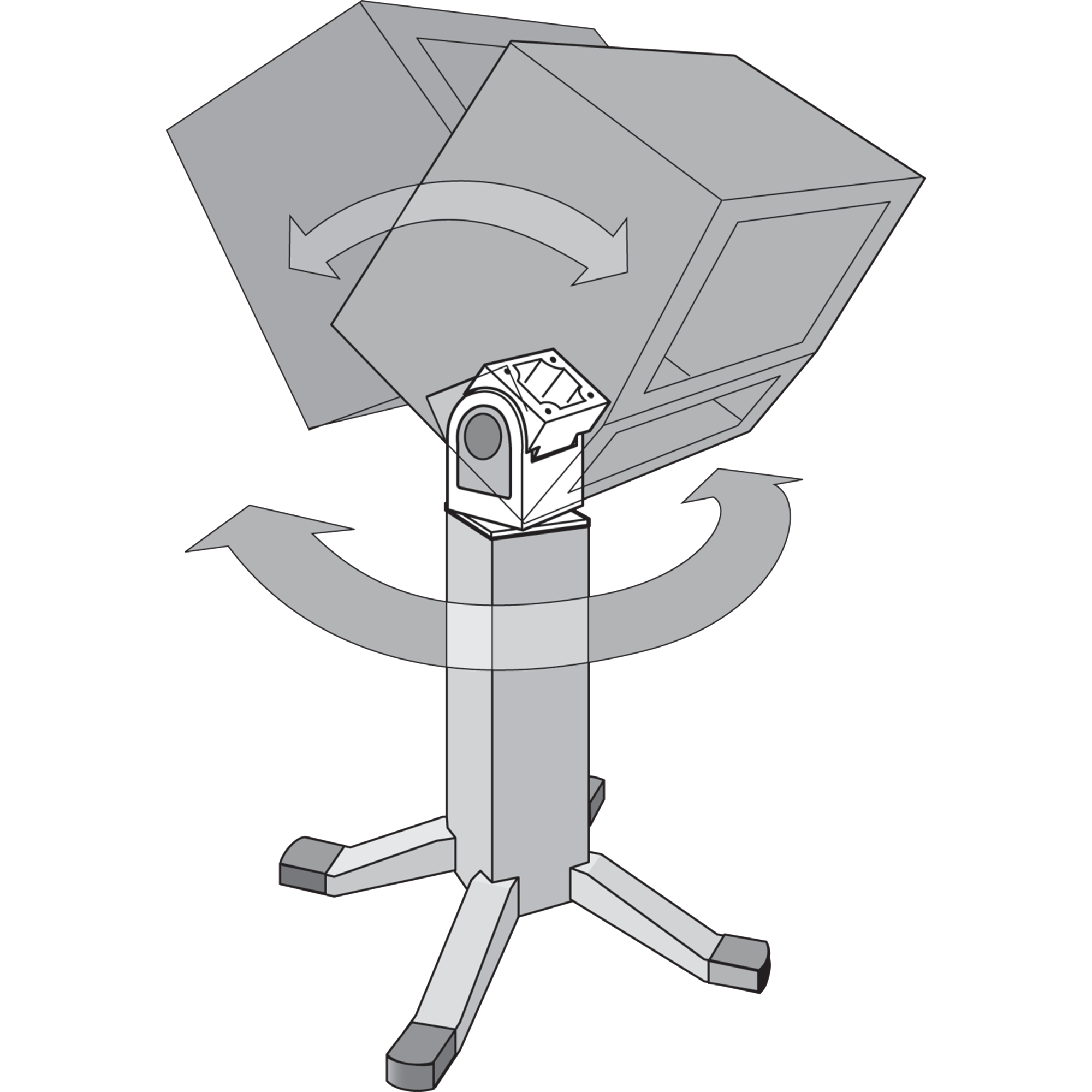 Product image for Swivel tilt rotate/tilt aluminium 5.81x4x4in