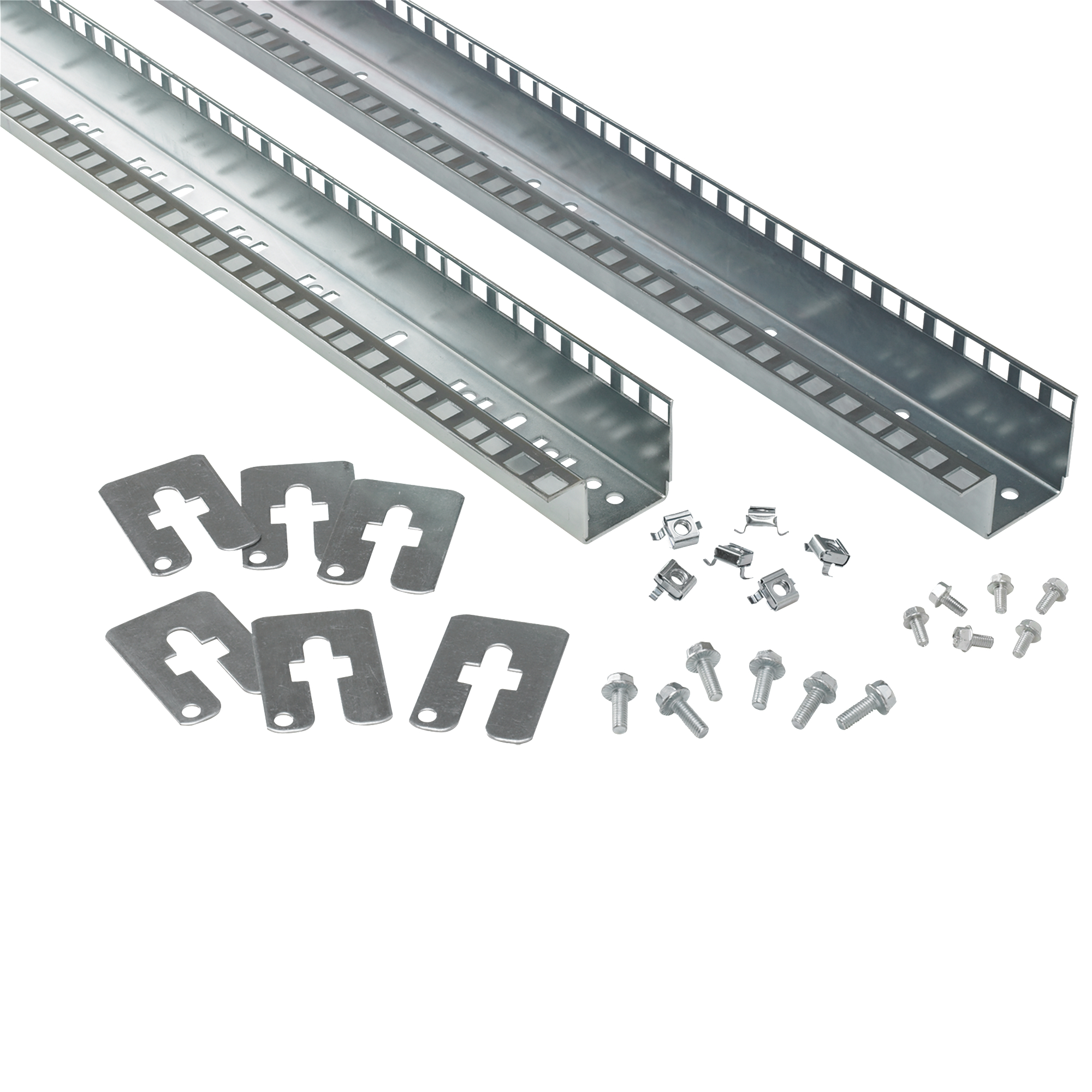 Product image for Angle rack U-shape steel tapped 13-unit 19x22.77"