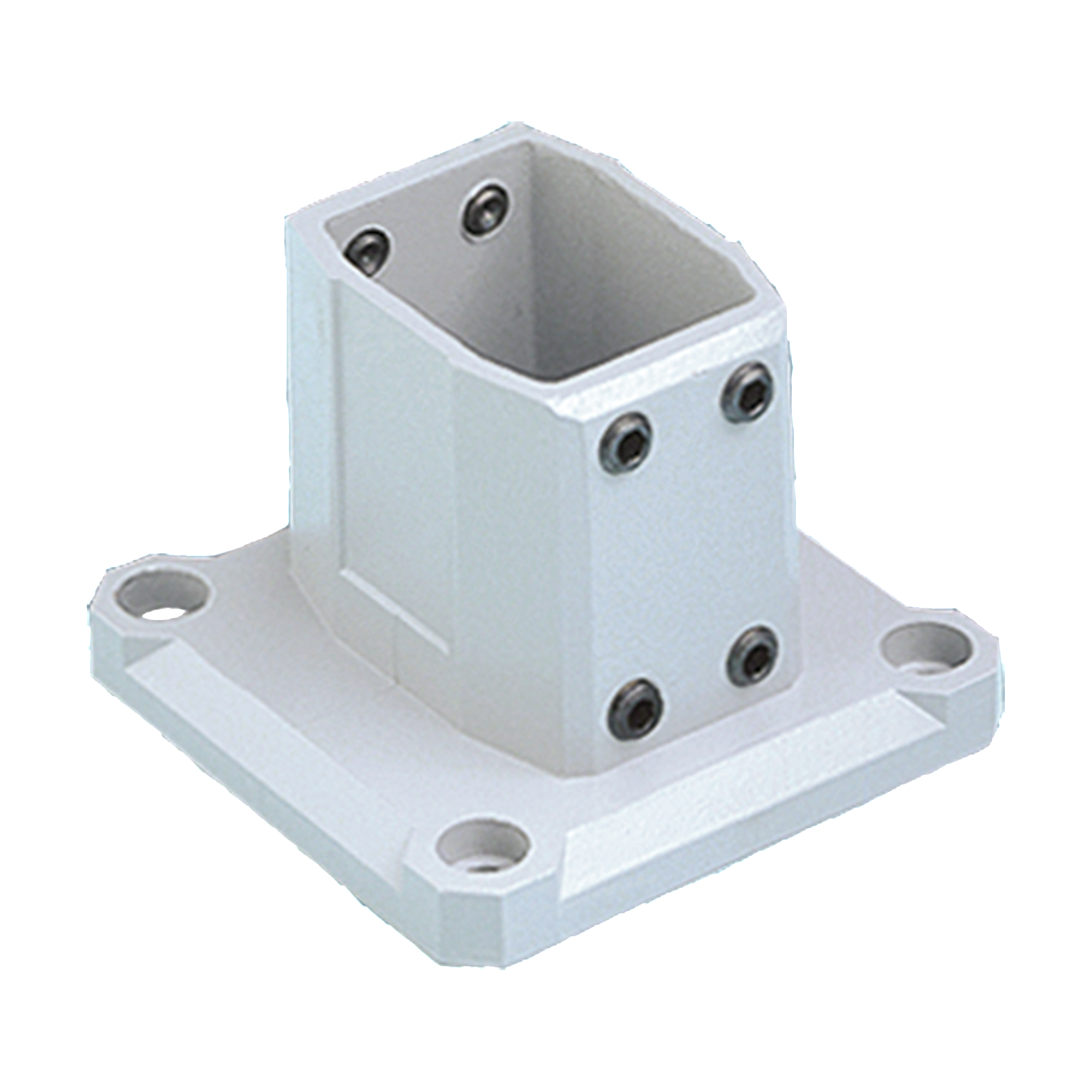 Product image for Base bracket cast aluminium grey 3.3x4.5x4.5in