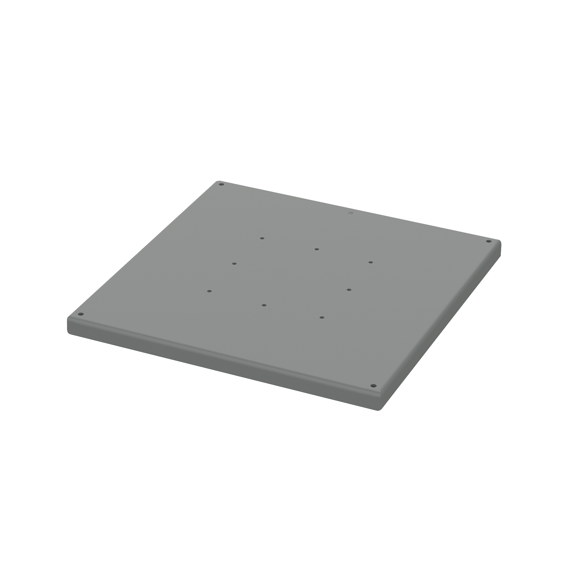 Product image for Base pedestal floor mount steel grey 18in