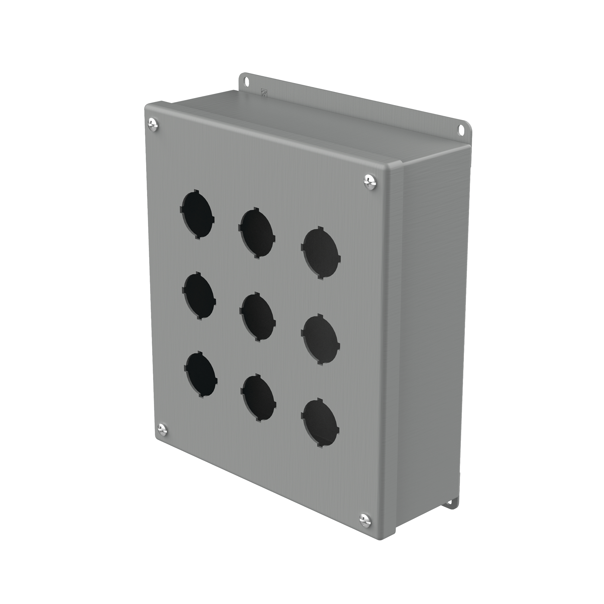Product image for Enclosure pushbutton steel grey N12 9.5x8.5x3in
