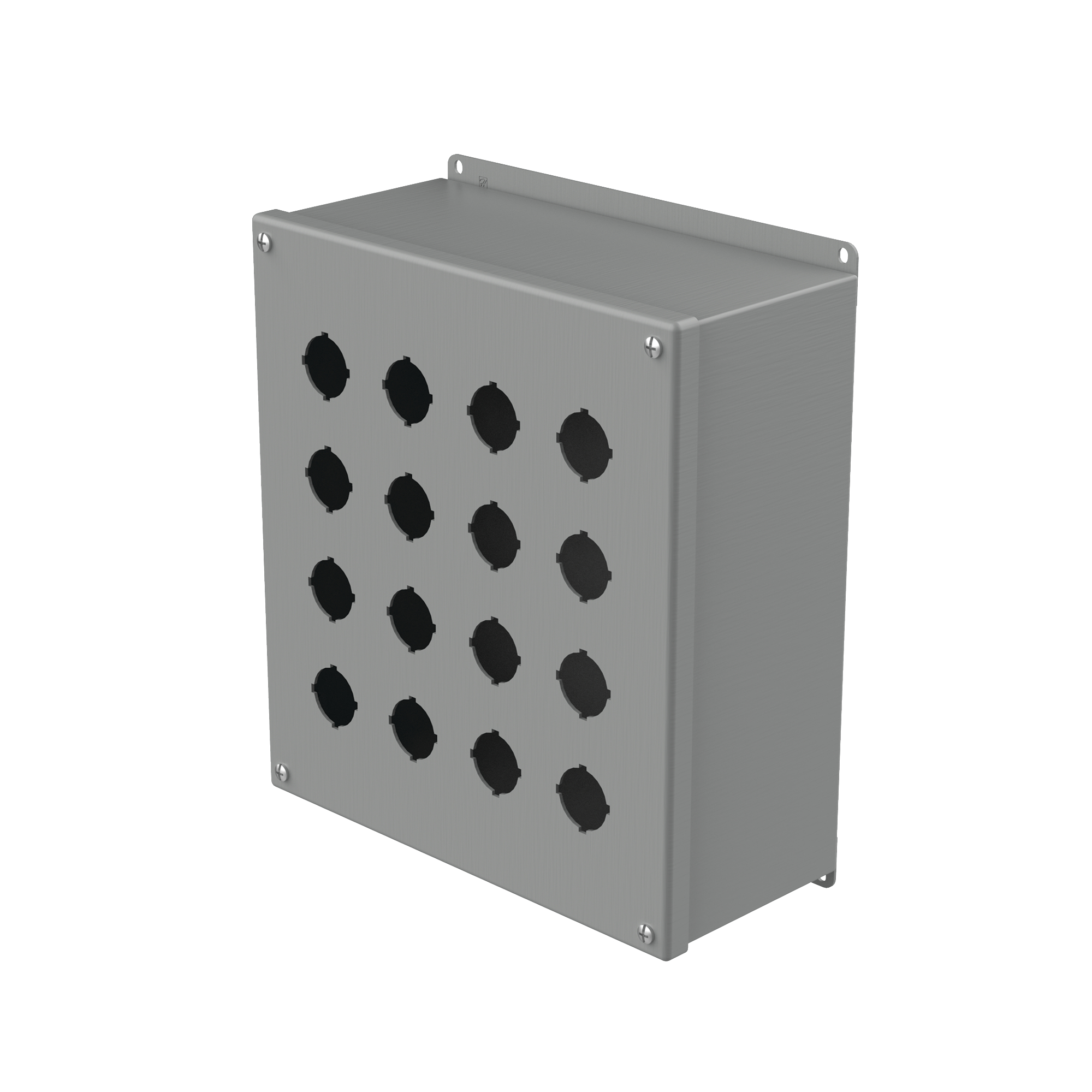 Product image for Enclosure pushbutton stl gry N12 11.8x10.8x4.8in