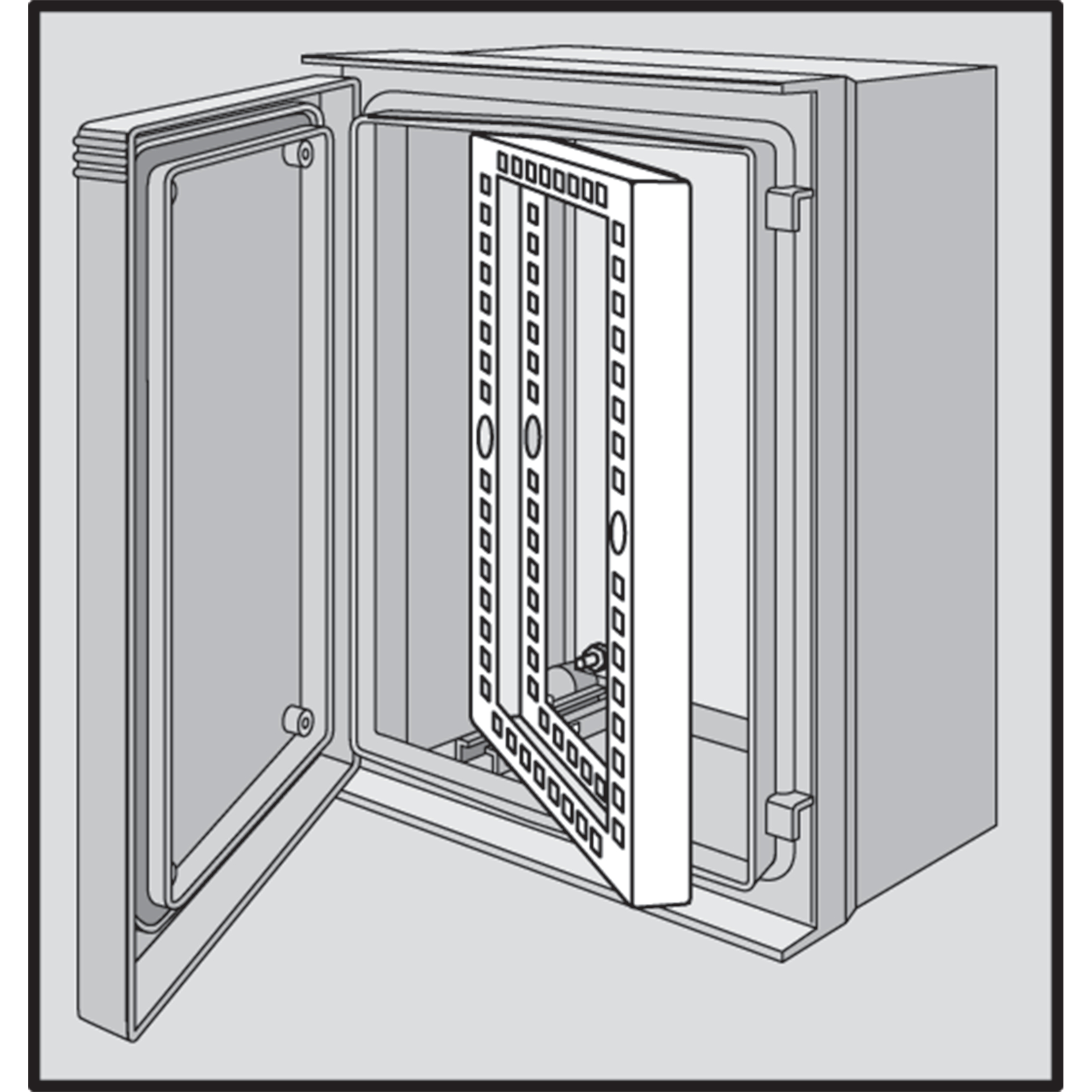 Product image for Frame swing-out 11-units steel 21.25x21.08"