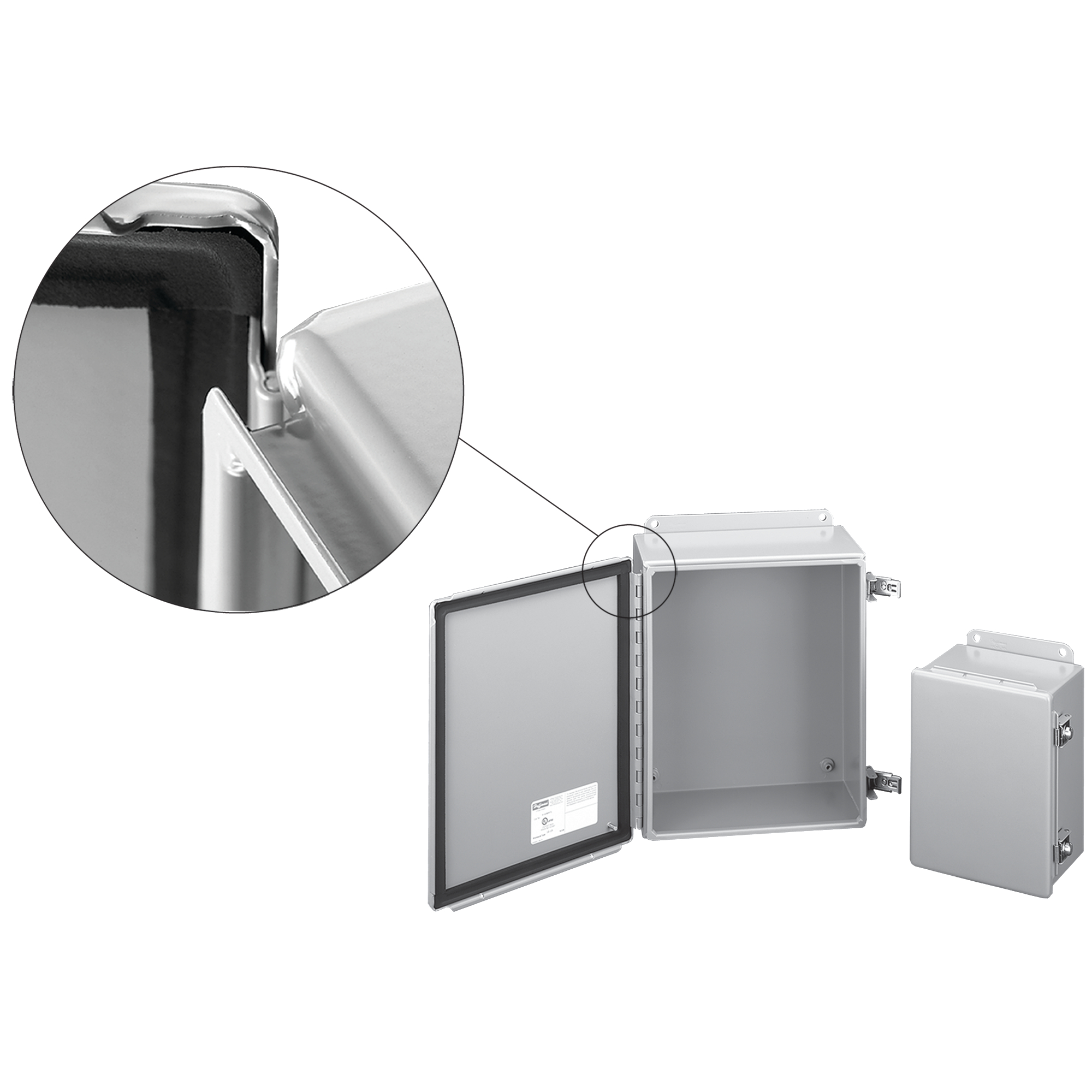 Product image for NVENT_HOFFMAN A1008CHFTC BOX J TYPE 10X8X4 NEMA12 HINGED COVER FTC